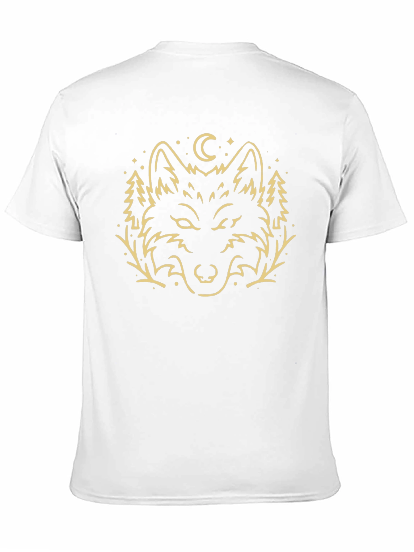 Black Wolf Moon Graphic Tee - Black Cotton T-Shirt view 11