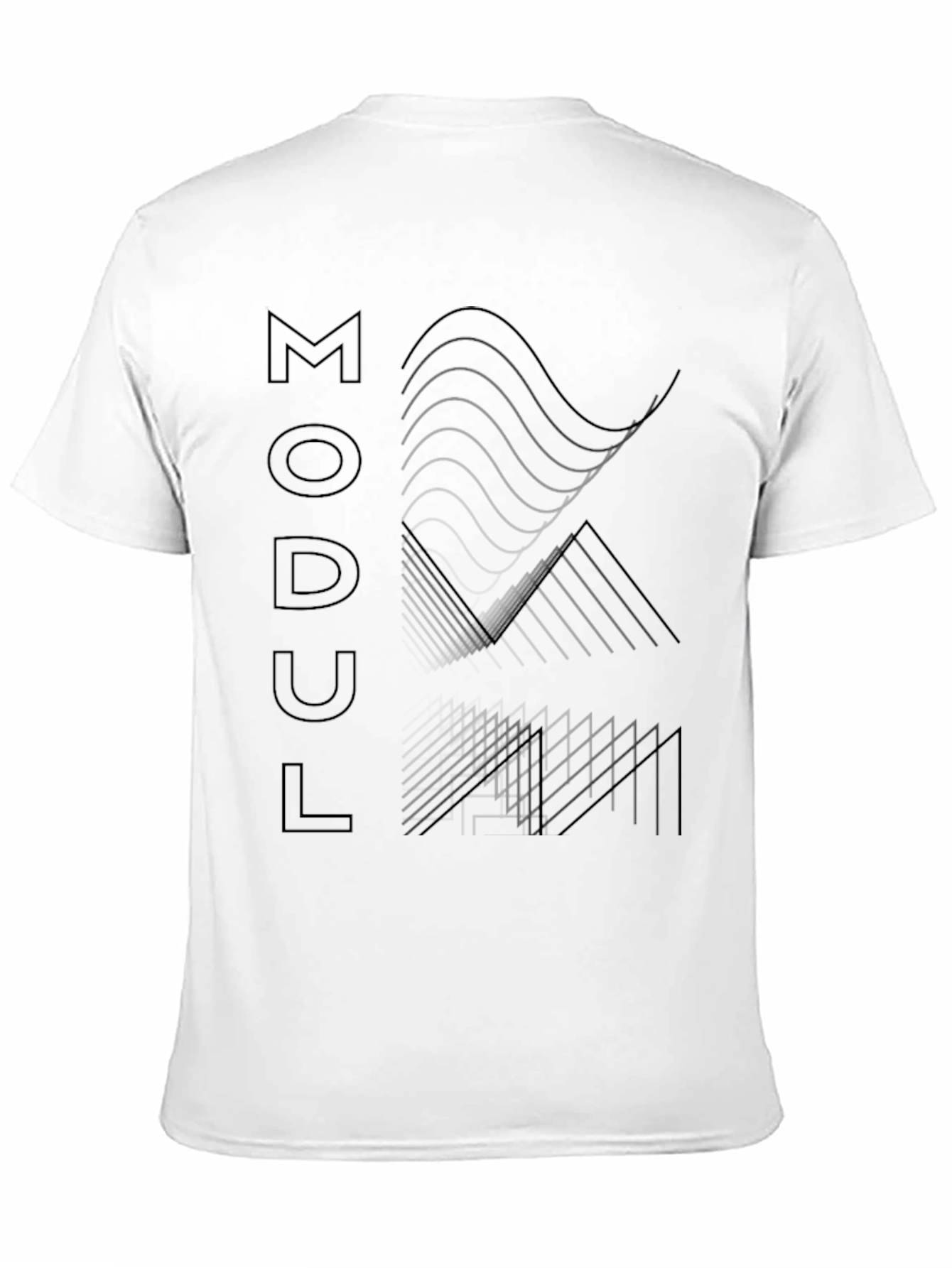 Black Minimalist MODUL Black Graphic Tee view 11