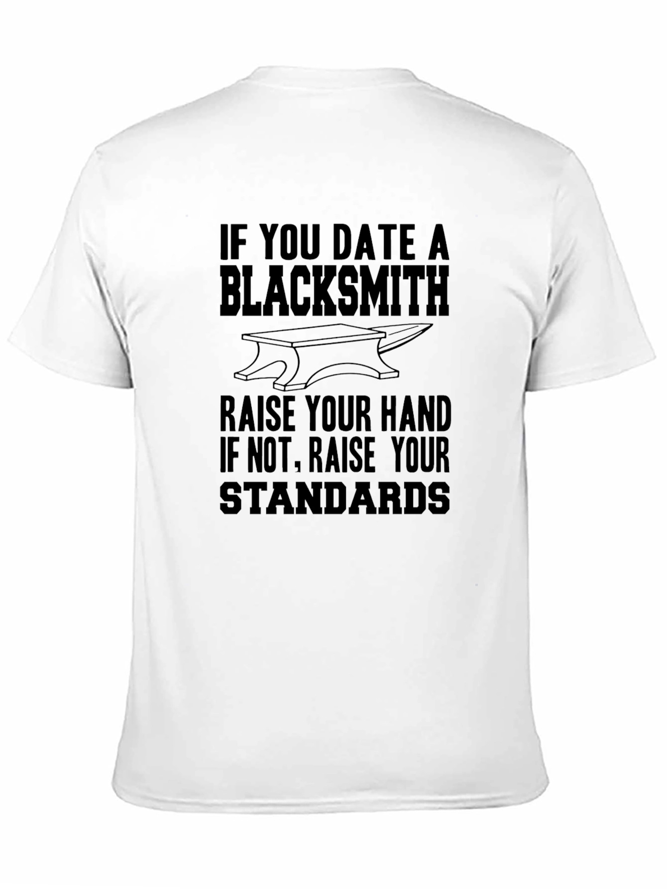 Black Blacksmith Dating T-Shirt - Funny Black Tee view 11