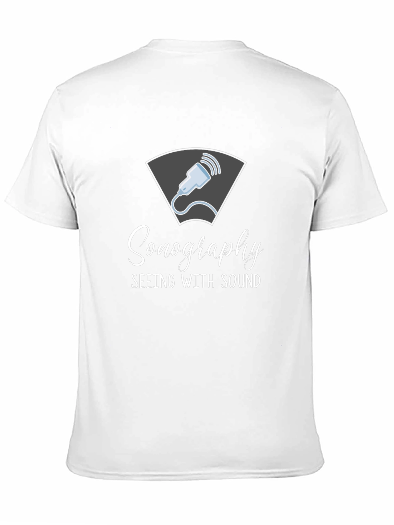 Black Sonography Seeing with Sound Graphic T-Shirt view 11