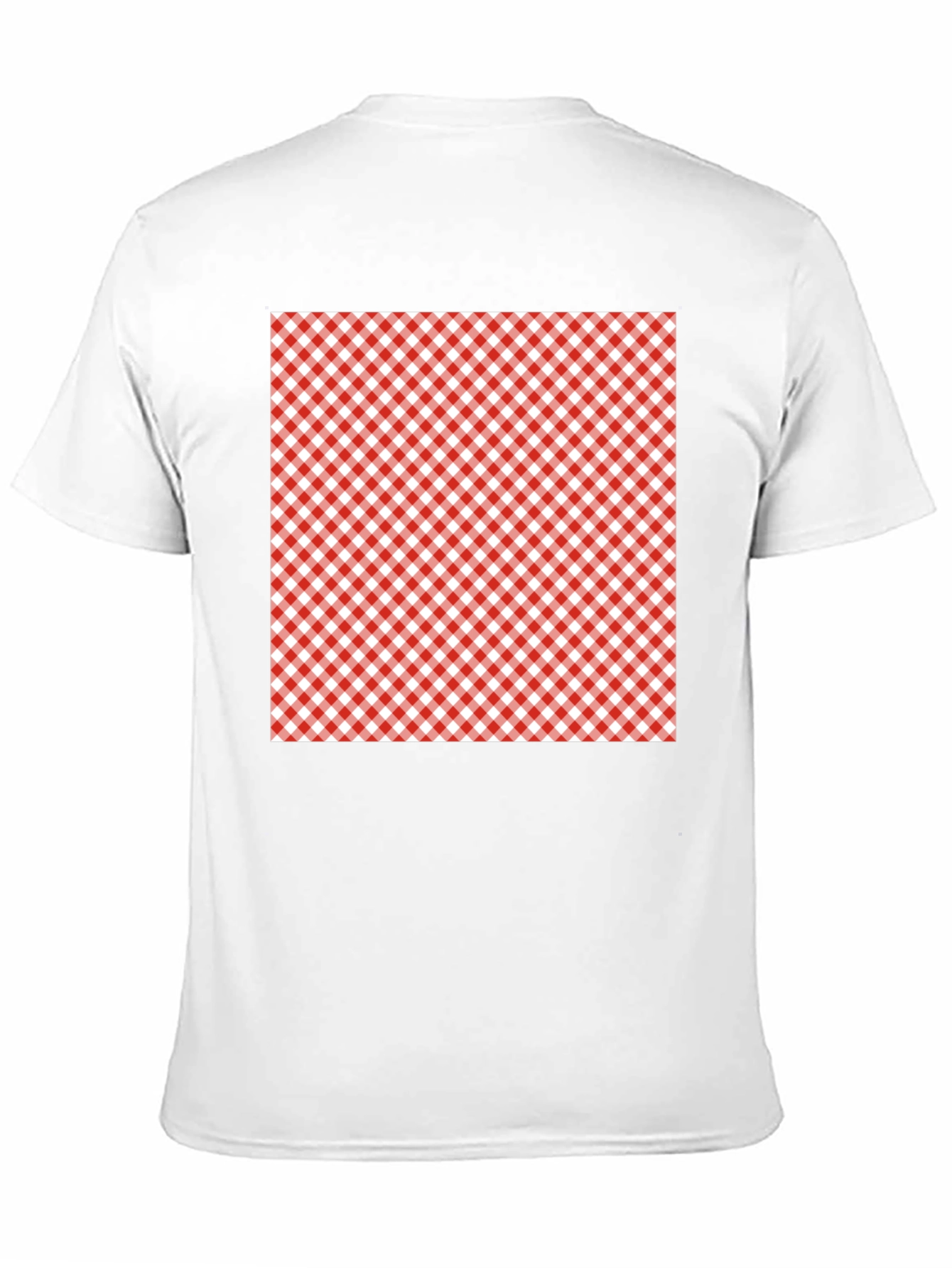 Black Red & White Gingham Patterned T-Shirt view 11