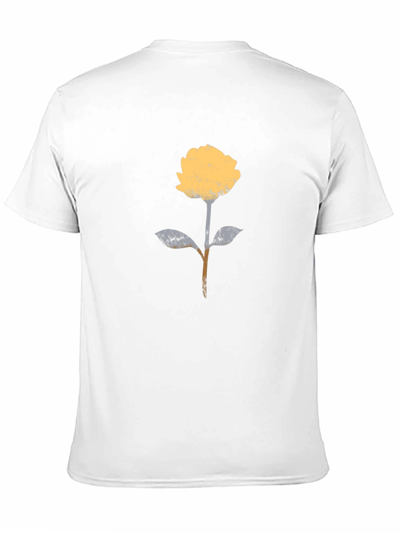 Black Modern Floral Graphic T-Shirt - Black Cotton Blend view 11