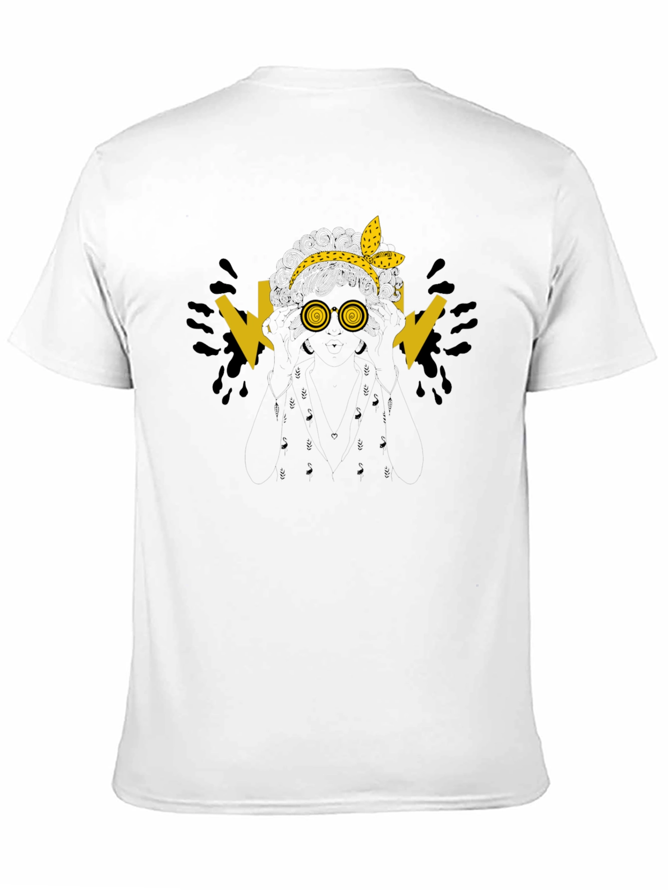 Black Hypnotic Pop Art Graphic Tee view 11