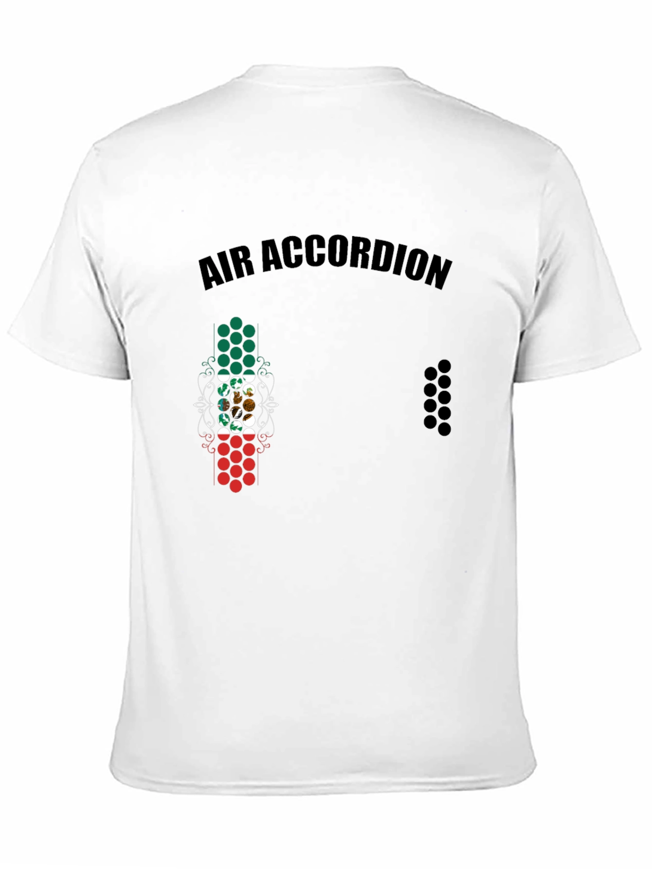 Black Air Accordion Graphic Tee - Funny Mexican Flag Style T-Shirt view 11