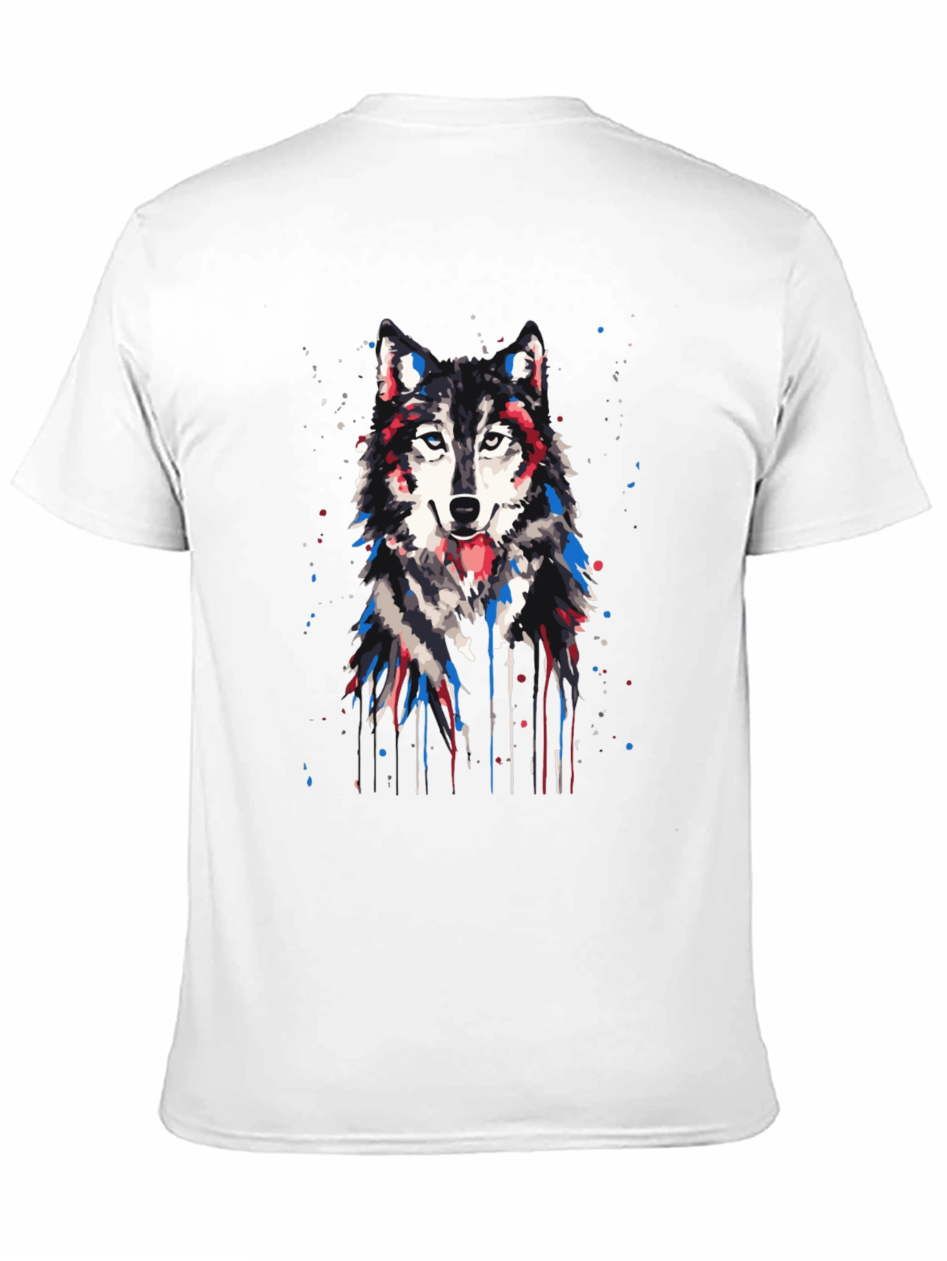 Black Wolf Graphic Print T-Shirt view 11