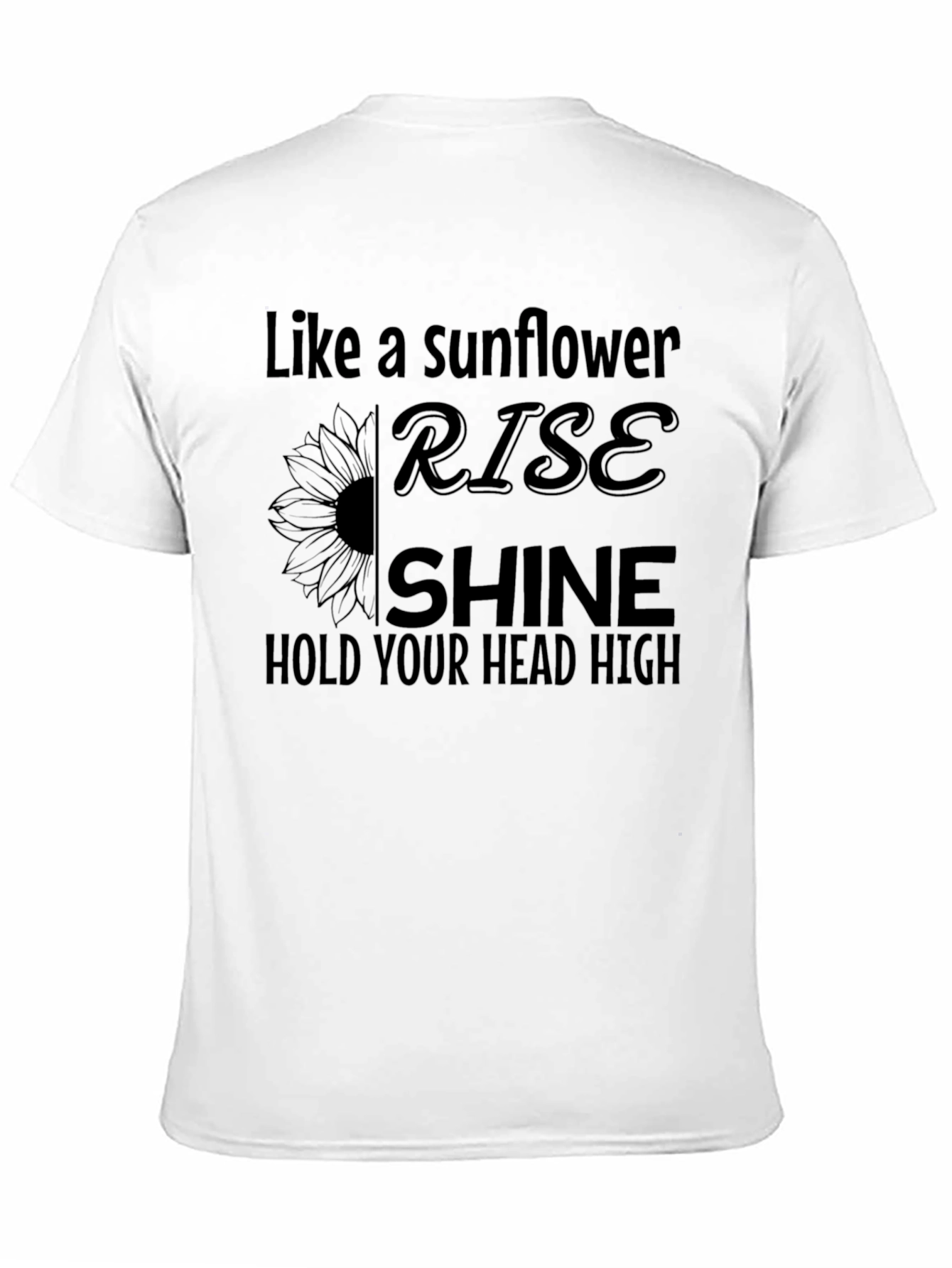 Black Sunflower Rise Shine Black Graphic T-Shirt view 11