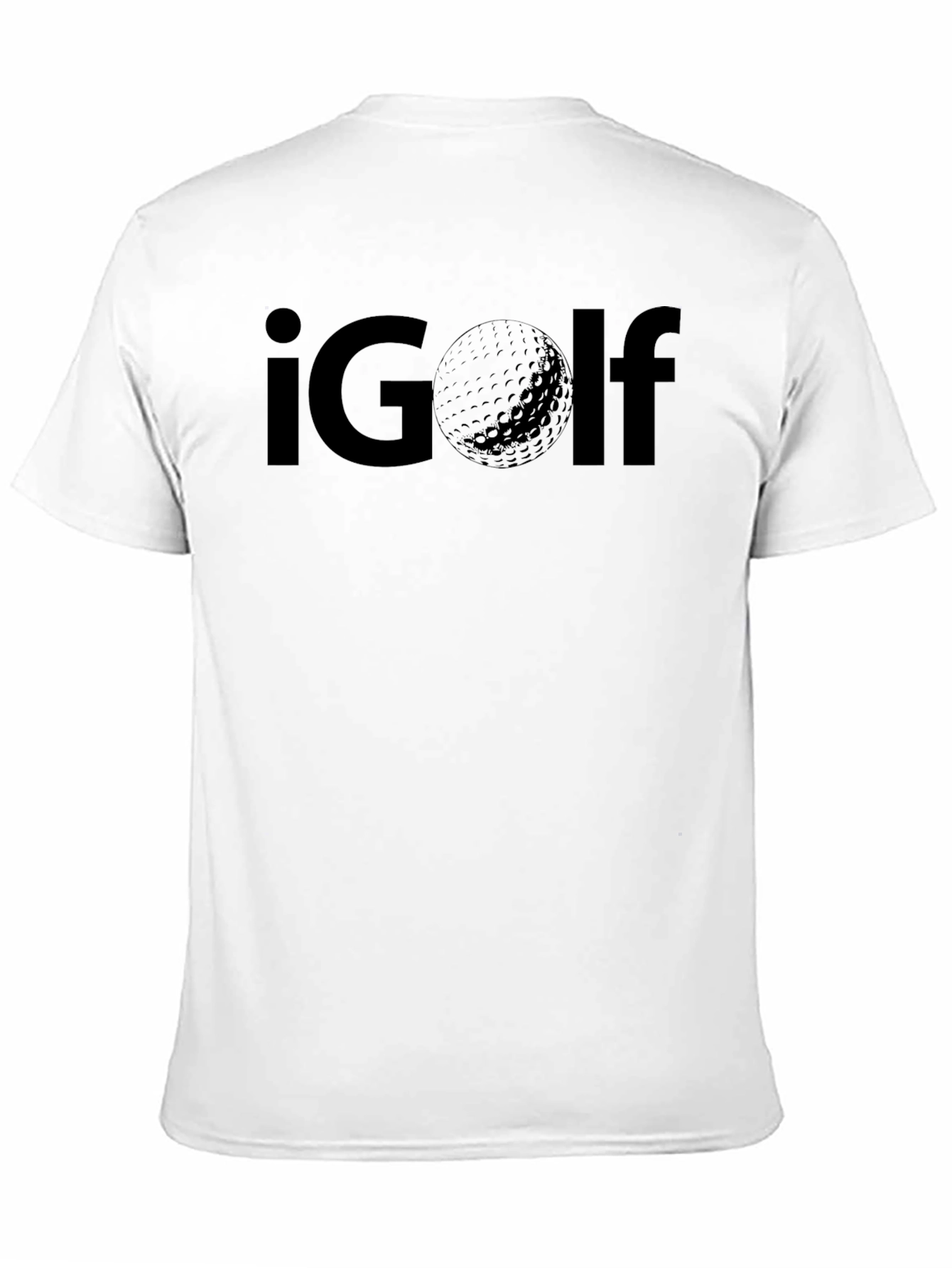 Black iGolf Graphic Tee - Black Cotton Golf Lover T-Shirt view 11