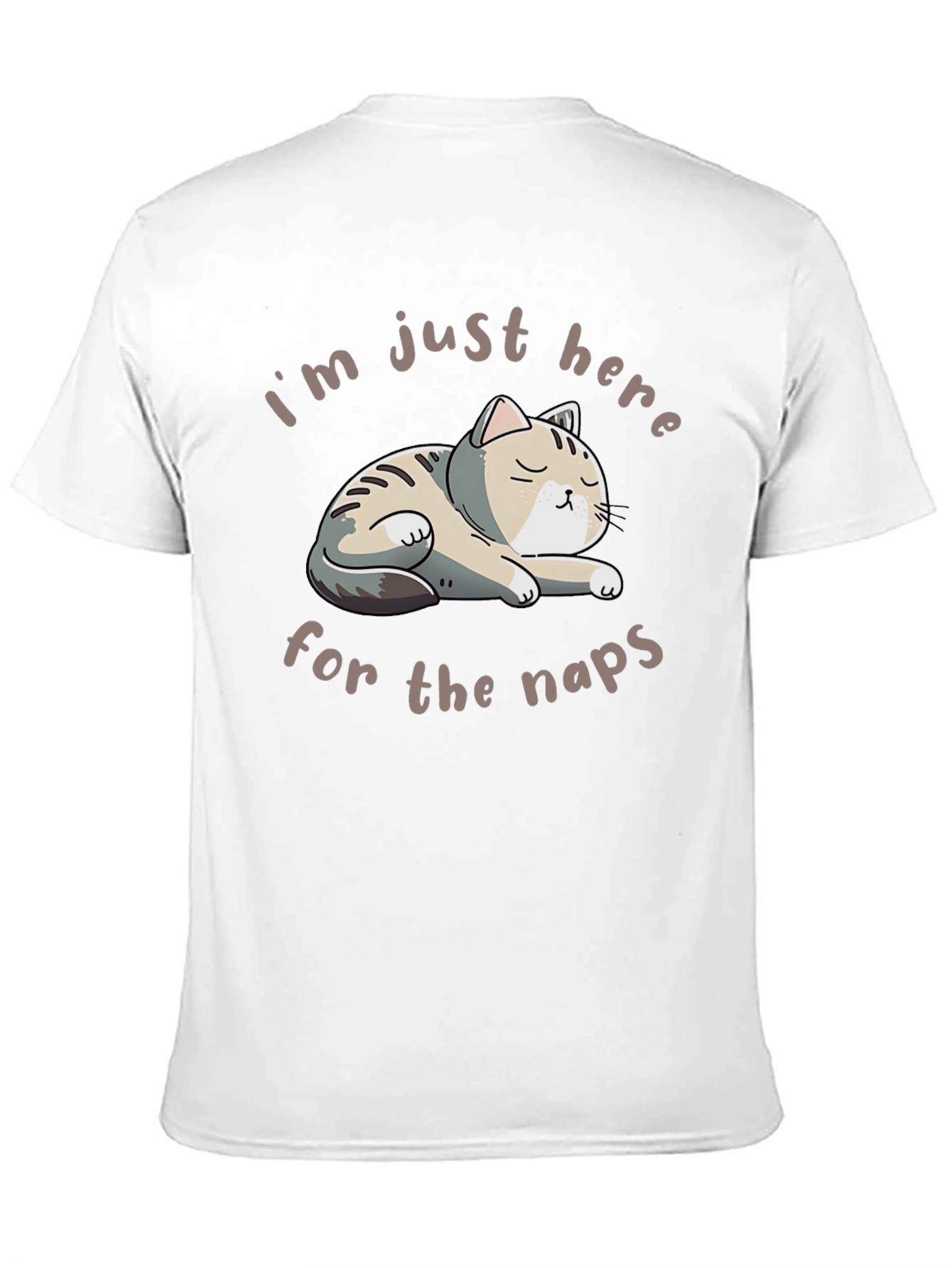 Black Funny Cat Naps T-Shirt - Relaxed Fit view 11