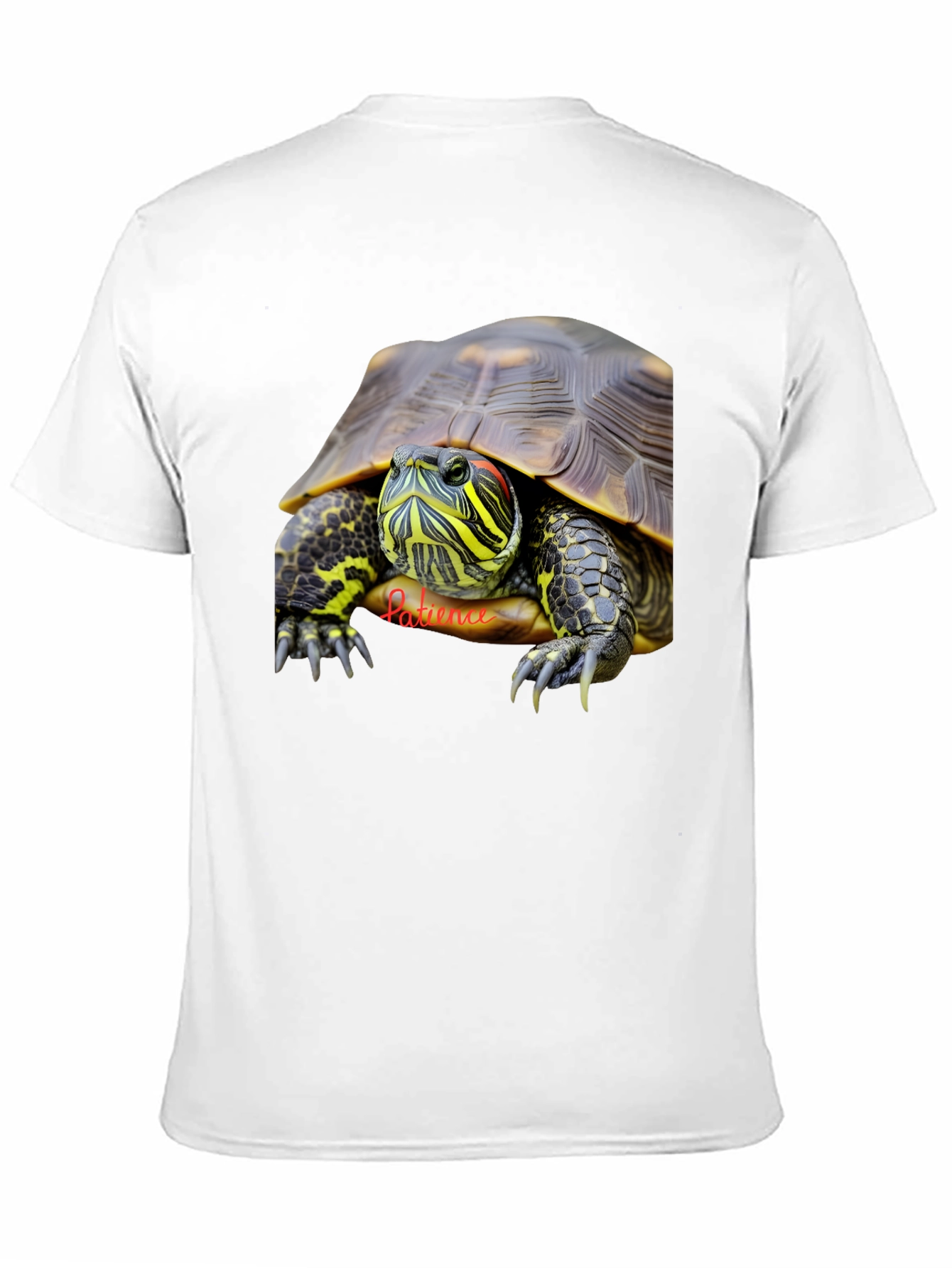 Black Turtle Graphic Tee - Patience Design - Black Cotton T-Shirt view 11