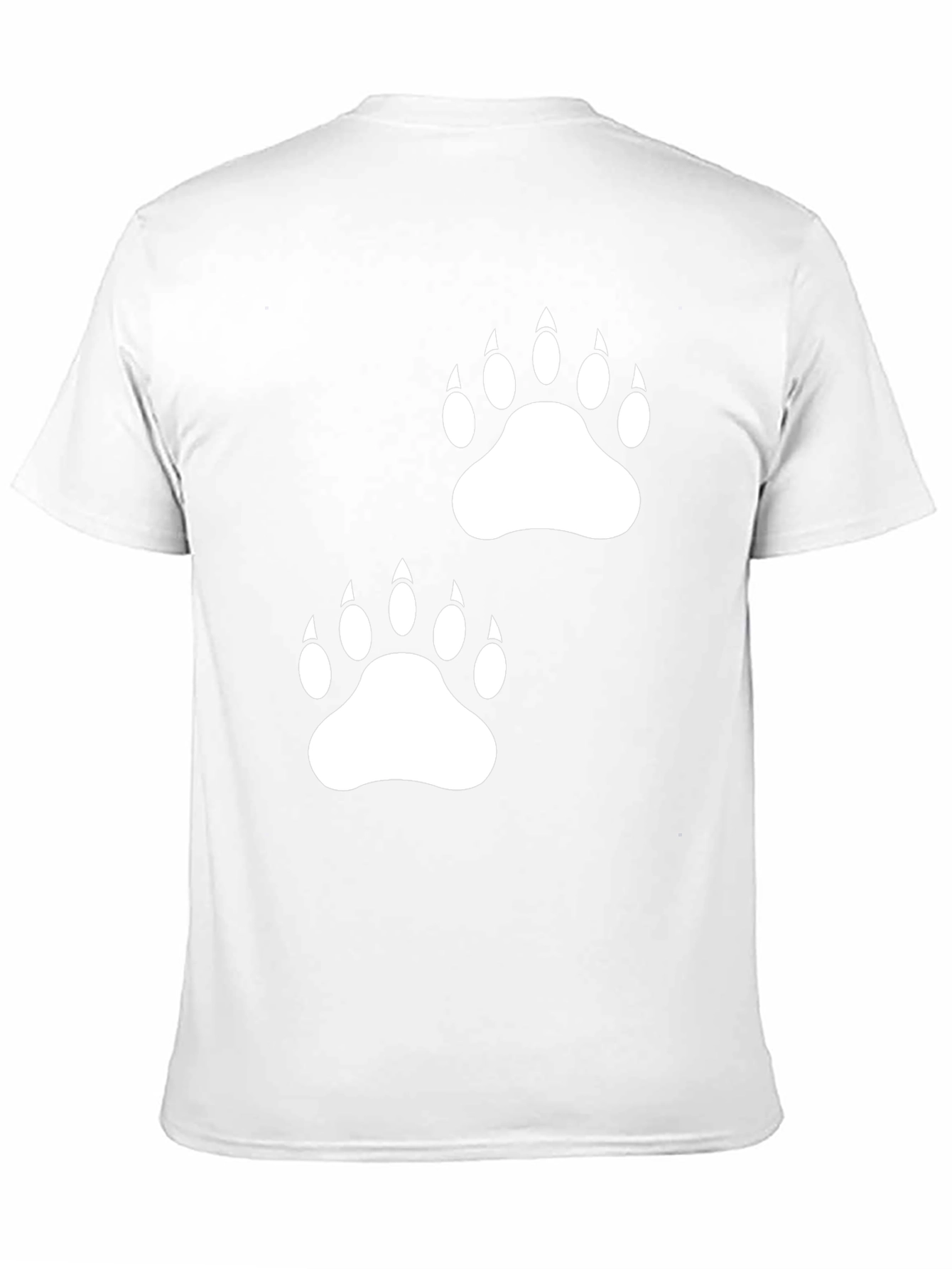Black Bear Paw Print Graphic Black Tee Shirt view 11