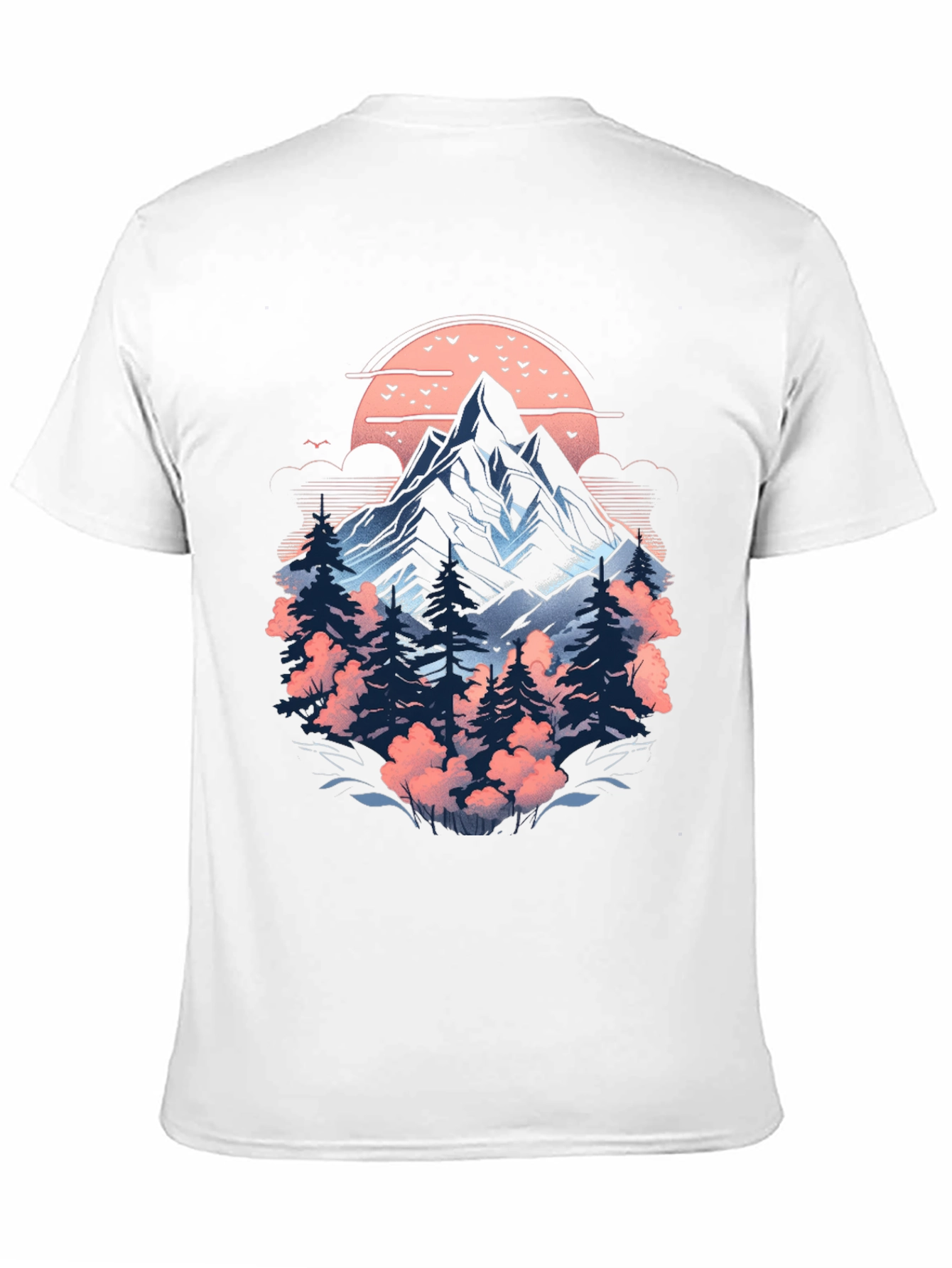 Black Nature Inspired Graphic T-Shirt view 11