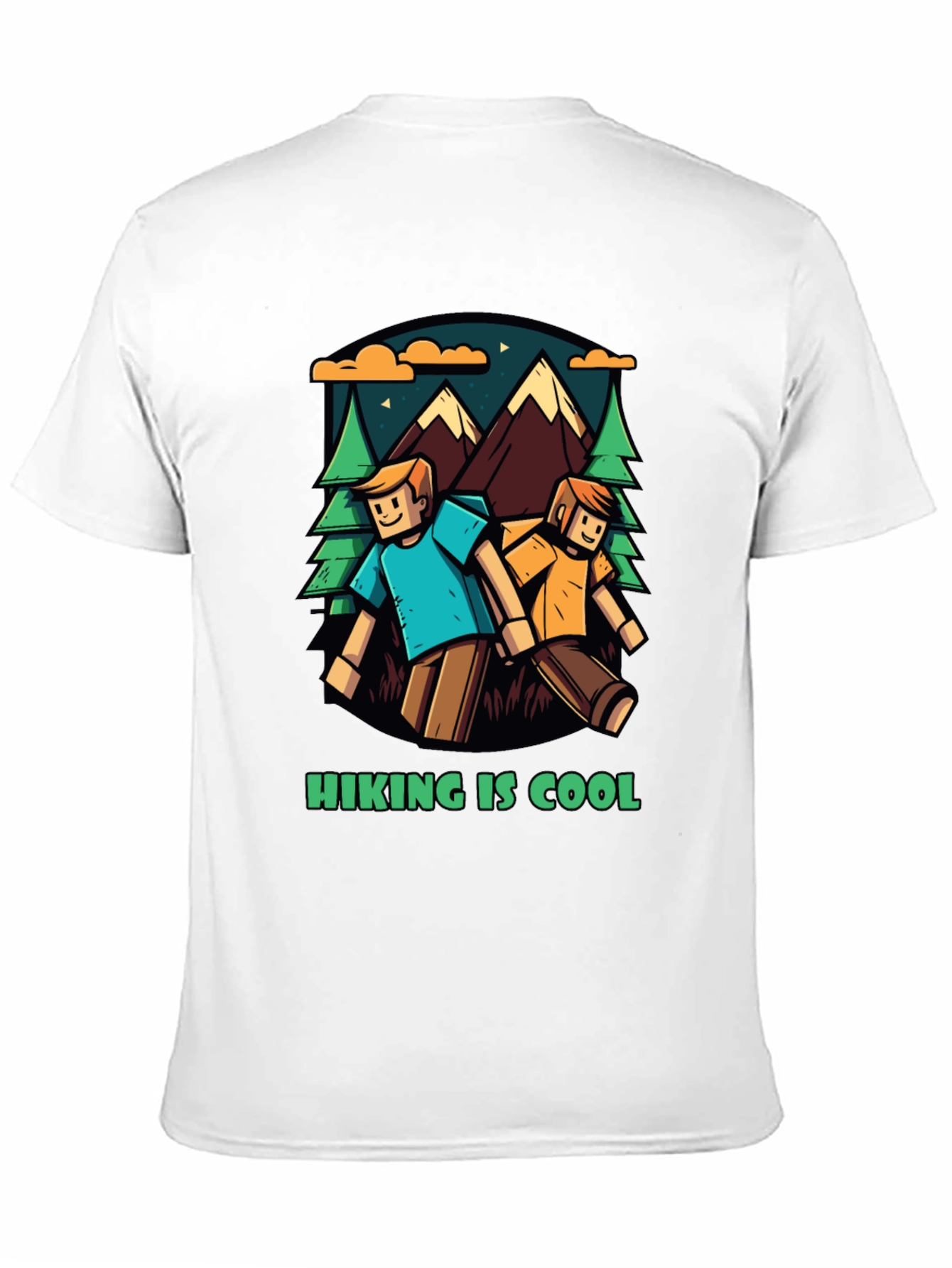 Black Hiking is Cool Graphic T-Shirt view 11