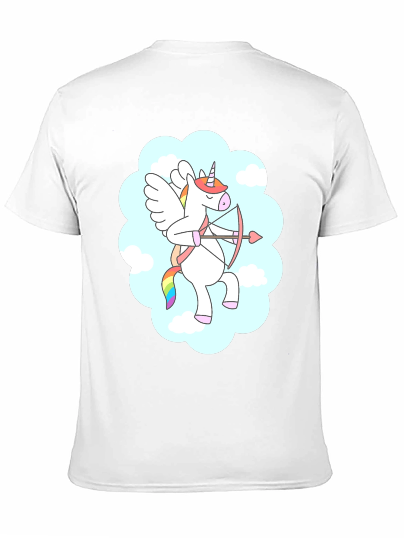 Black Cupid Unicorn Black T-Shirt: Magical Love Arrow! view 11