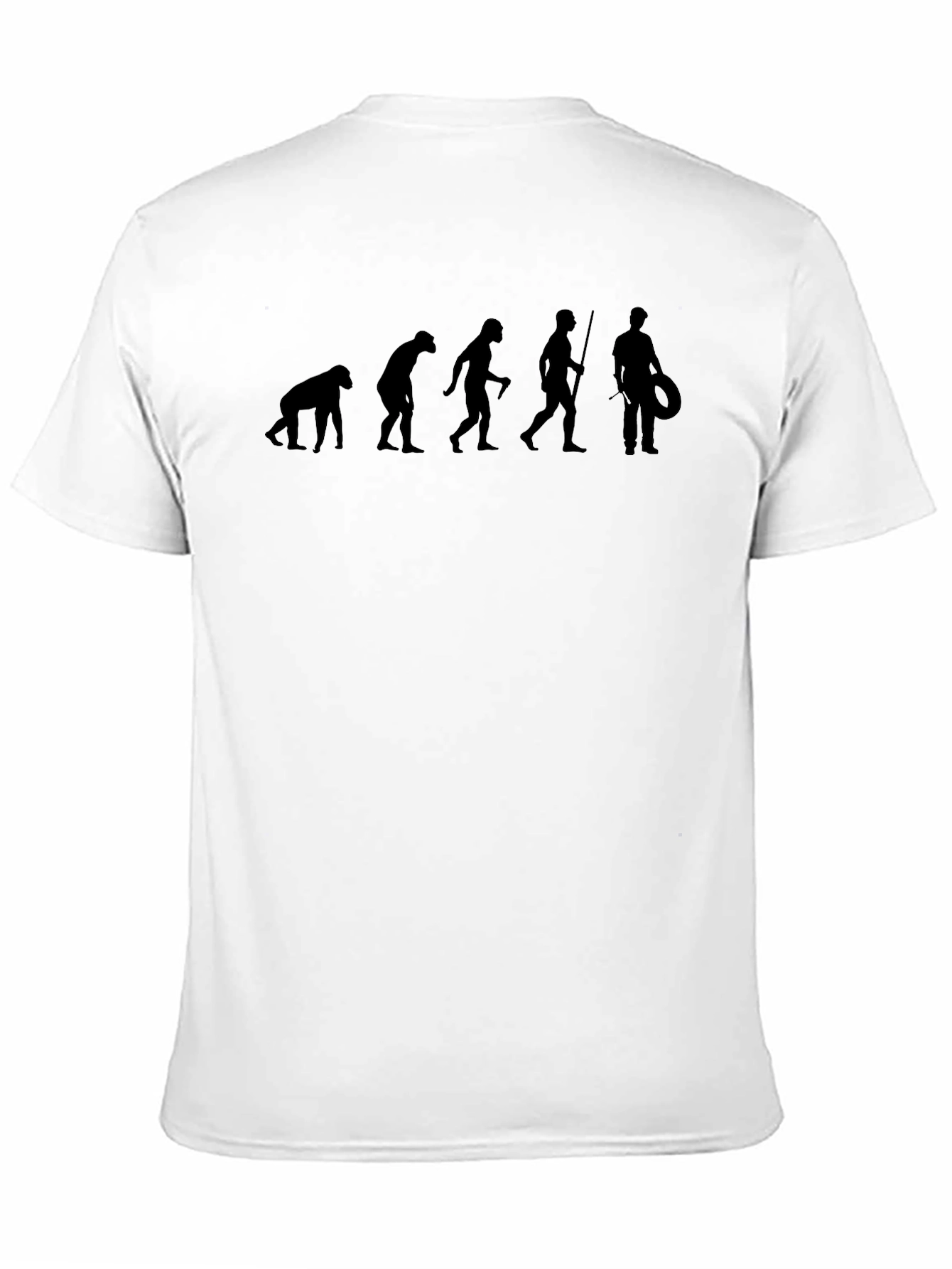 Black Evolution Funny Graphic Black T-Shirt view 11