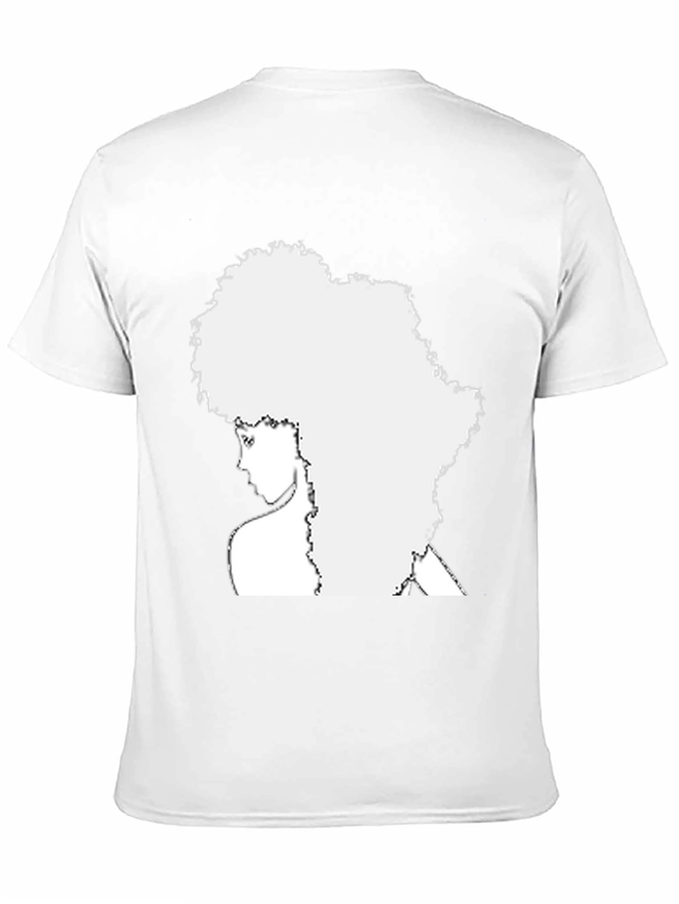 Black Afro Silhouette Tee - Black Unisex Shirt view 11