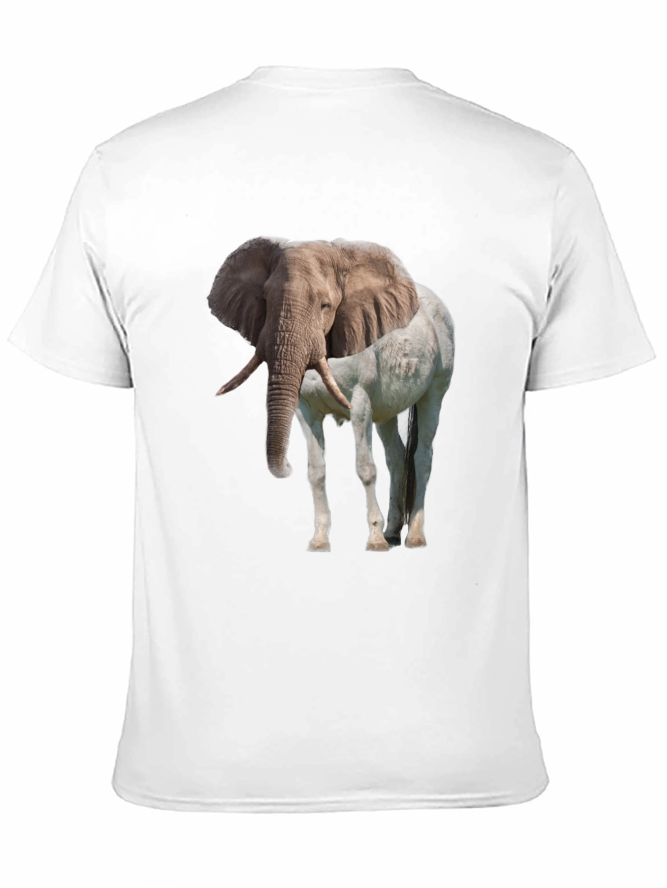Black Elephant Horse Graphic Tee view 11