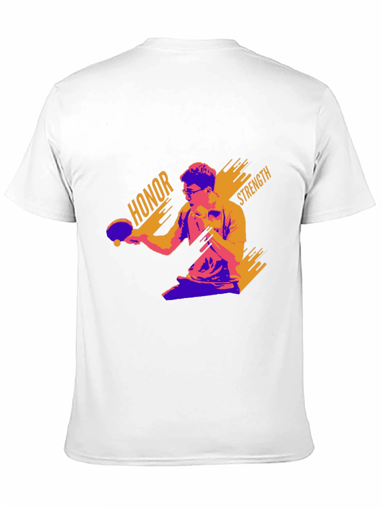 Black Honor Strength Table Tennis Graphic Tee view 11