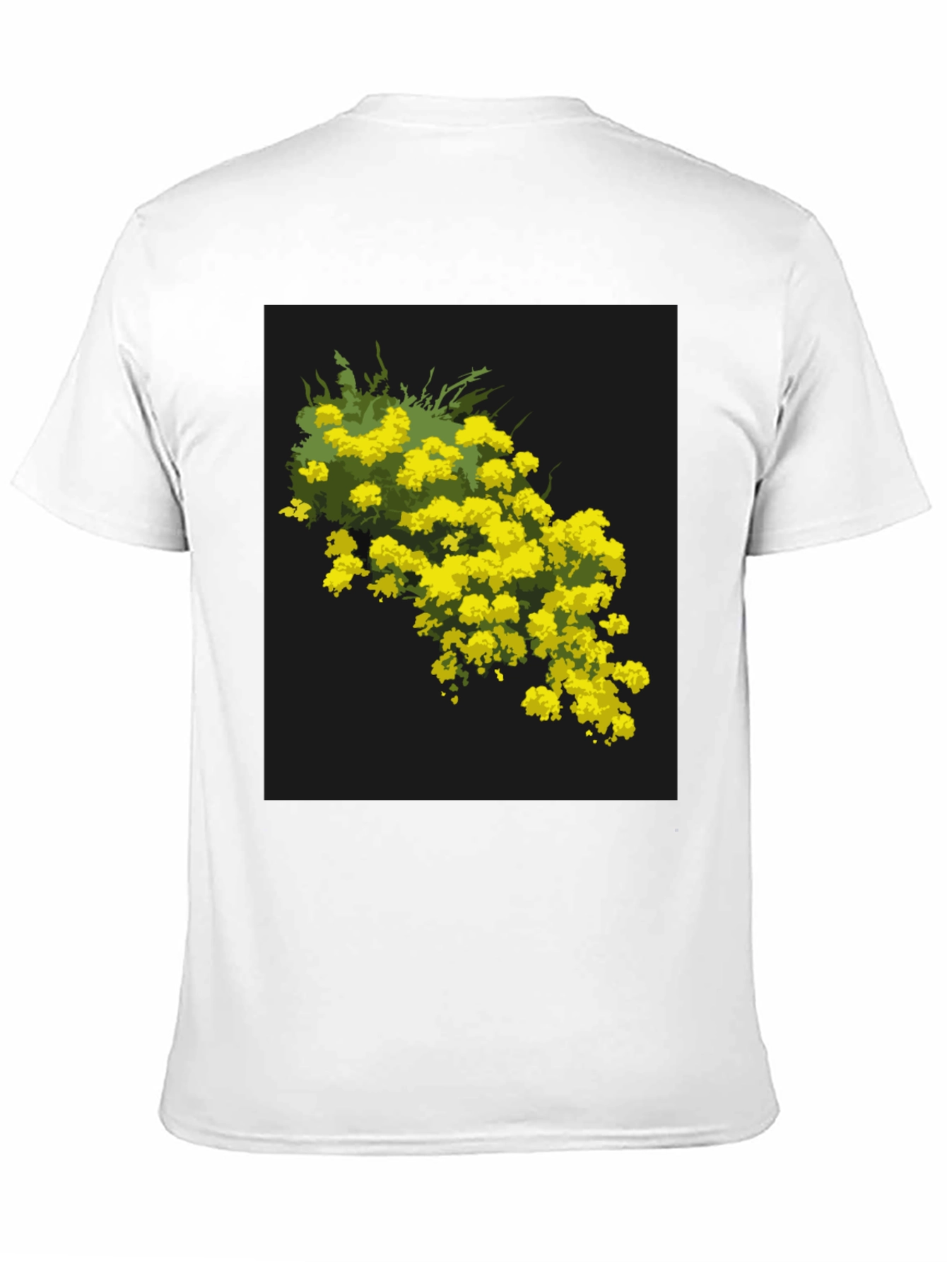 Black Floral Print Black Crew Neck T-Shirt view 11