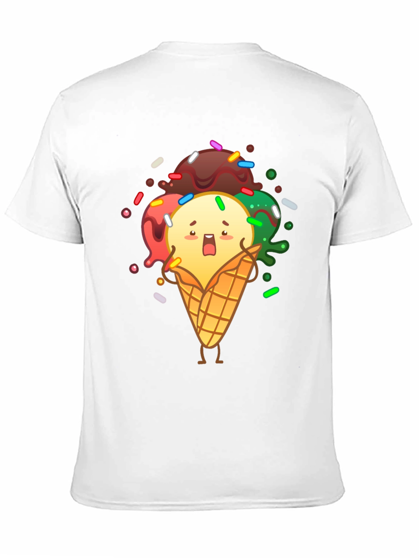 Black Funny Ice Cream Graphic T-Shirt view 11