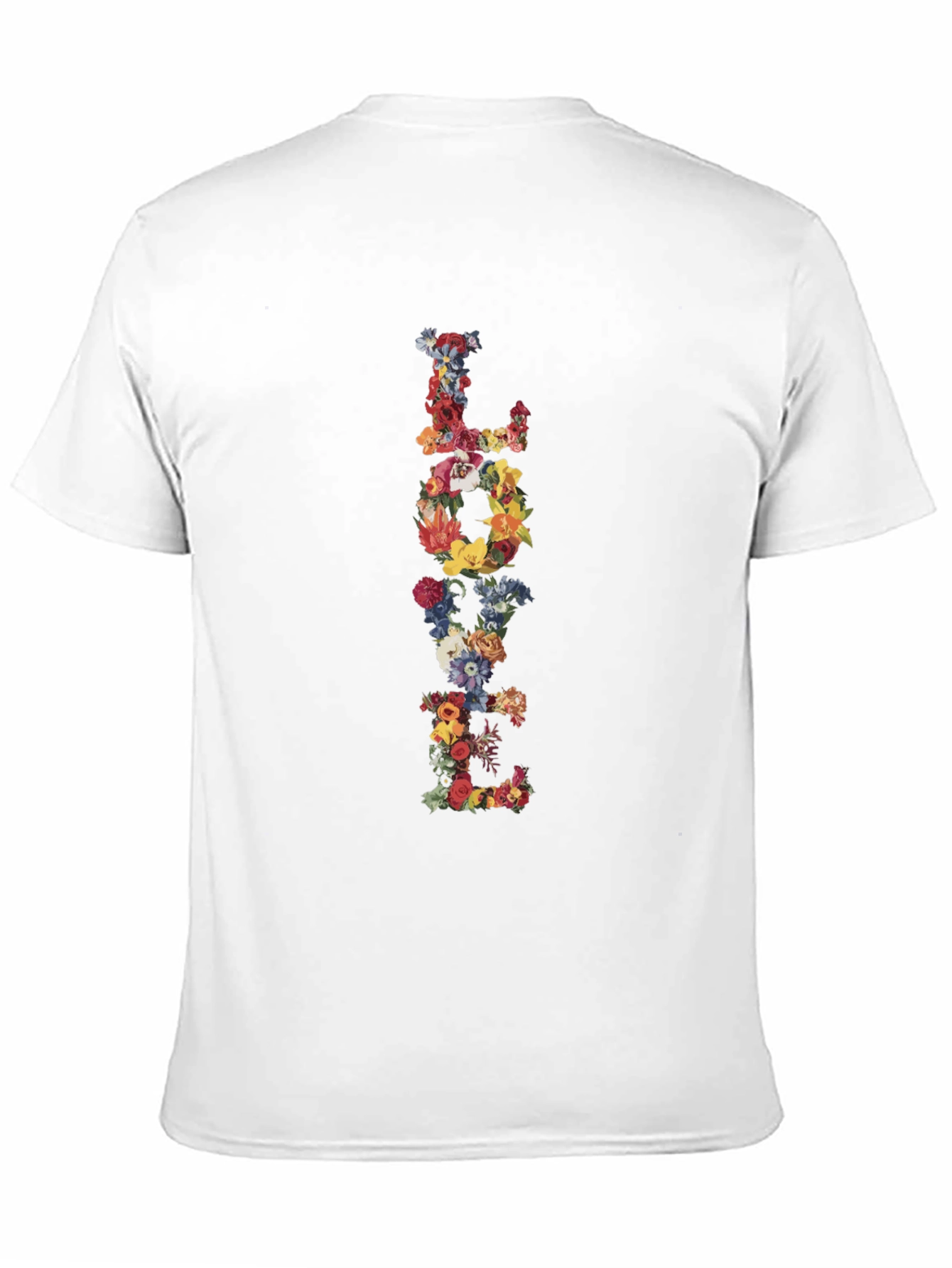 Black Floral LOVE Black T-Shirt Graphic Tee view 11