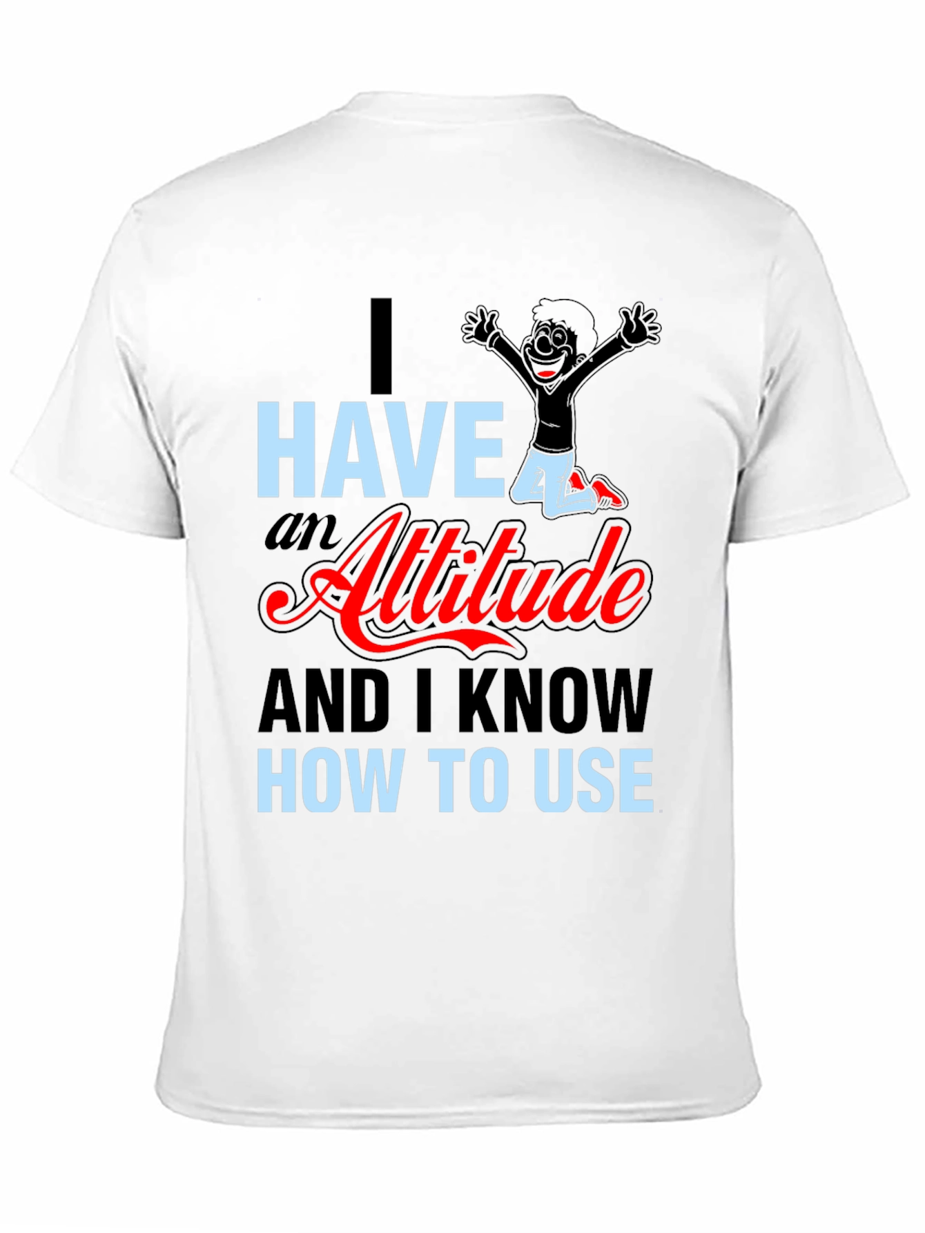 Black Attitude Graphic Tee - Sarcastic Humor Shirt view 11