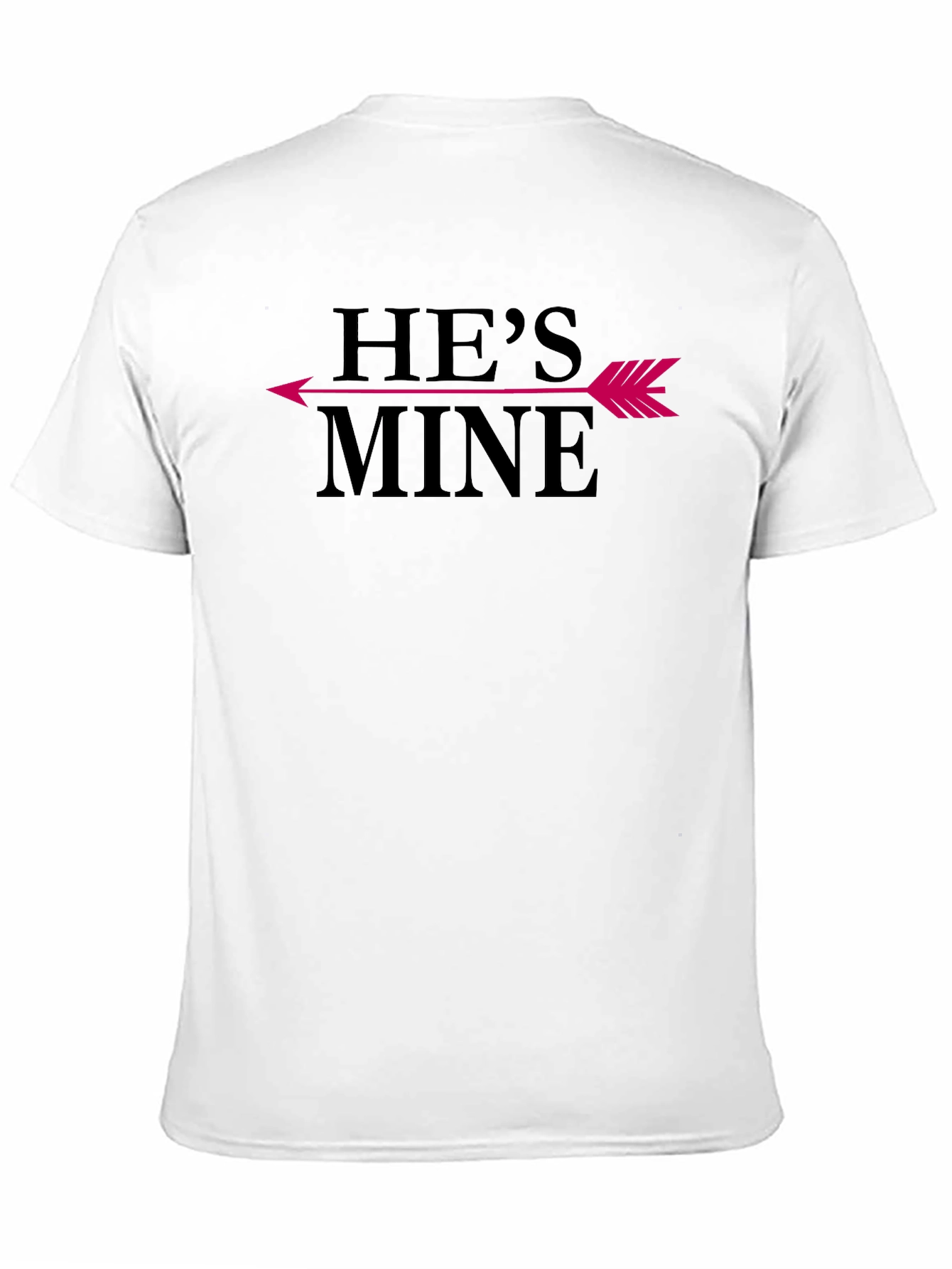 Black He's Mine Graphic Tee - Funny Couples Shirt view 11