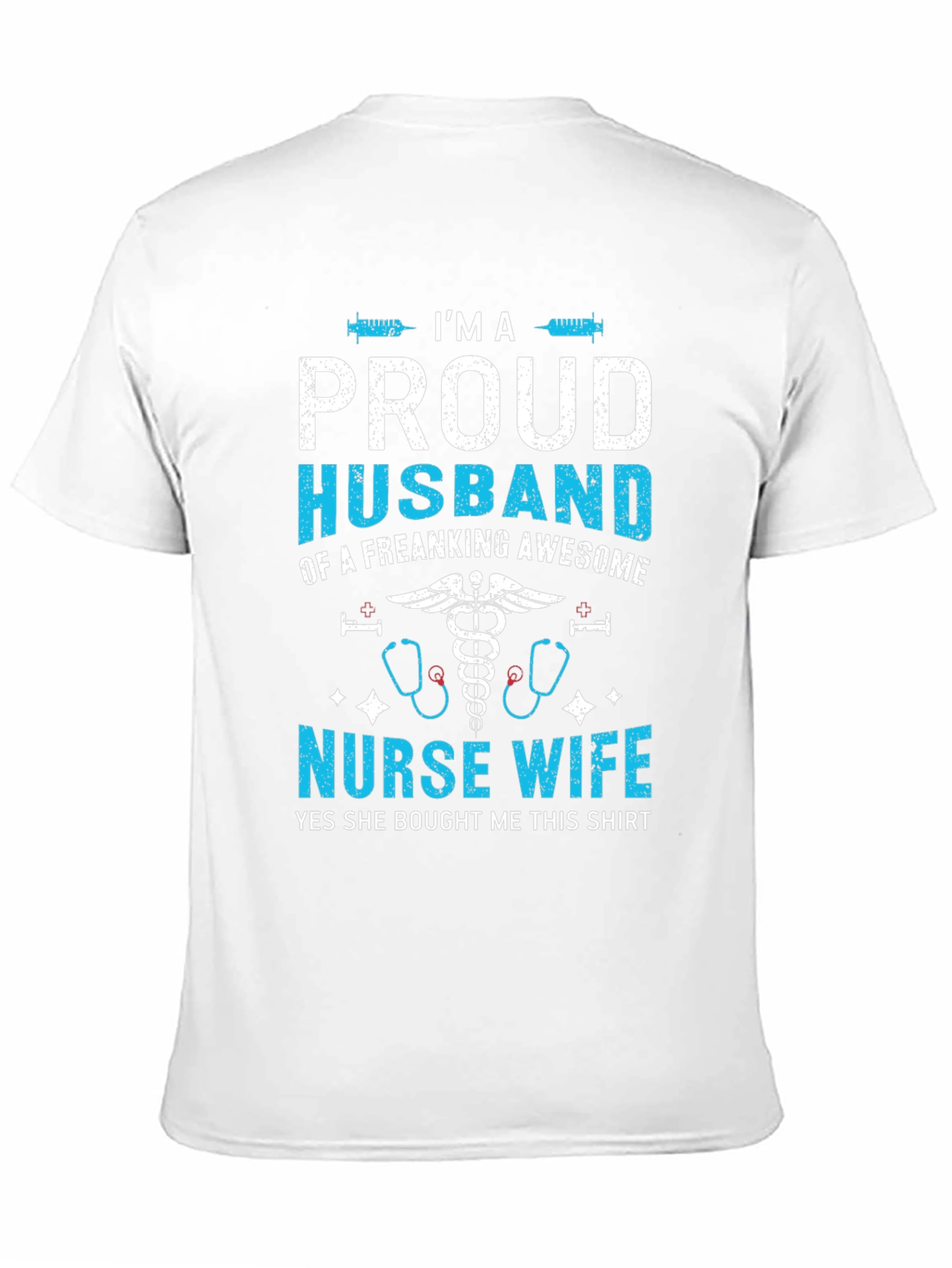 Proud Husband Nurse Wife Graphic Tee - Black Cotton T-Shirt - 11