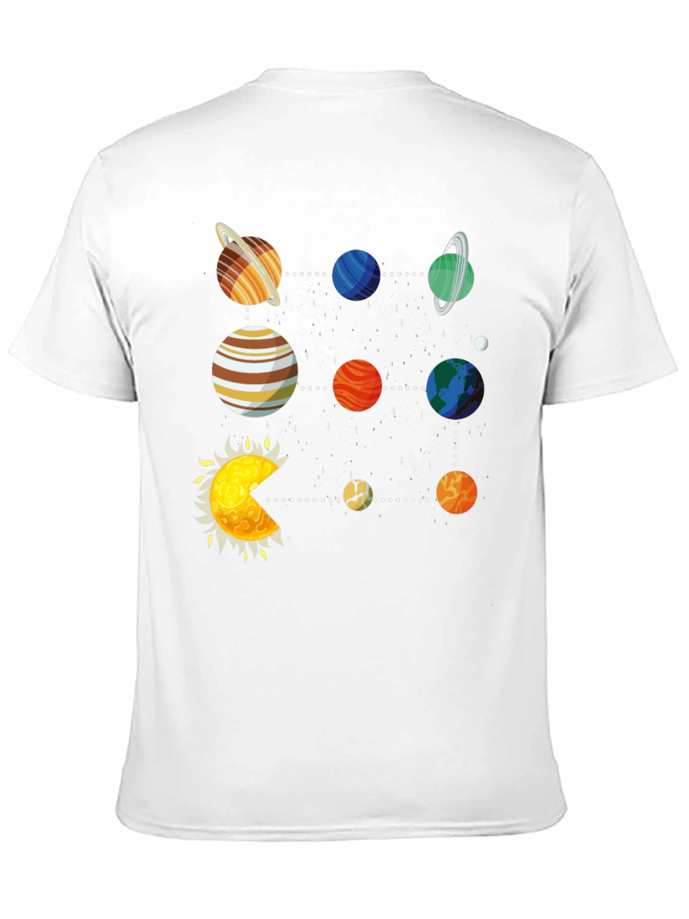 Black Solar System Graphic T-Shirt view 11