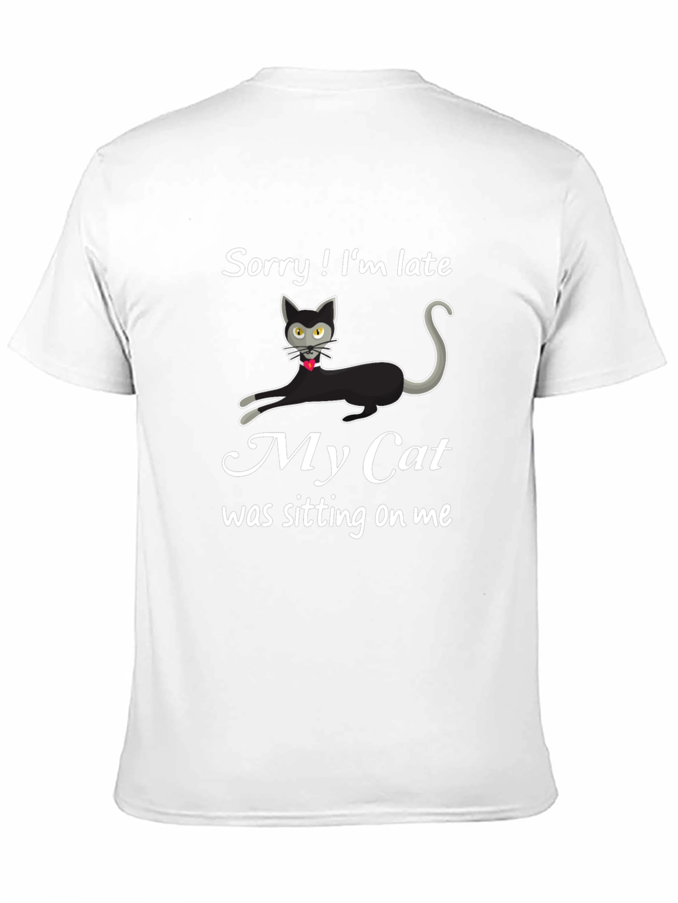 Black Funny 'My Cat' Graphic T-Shirt view 11