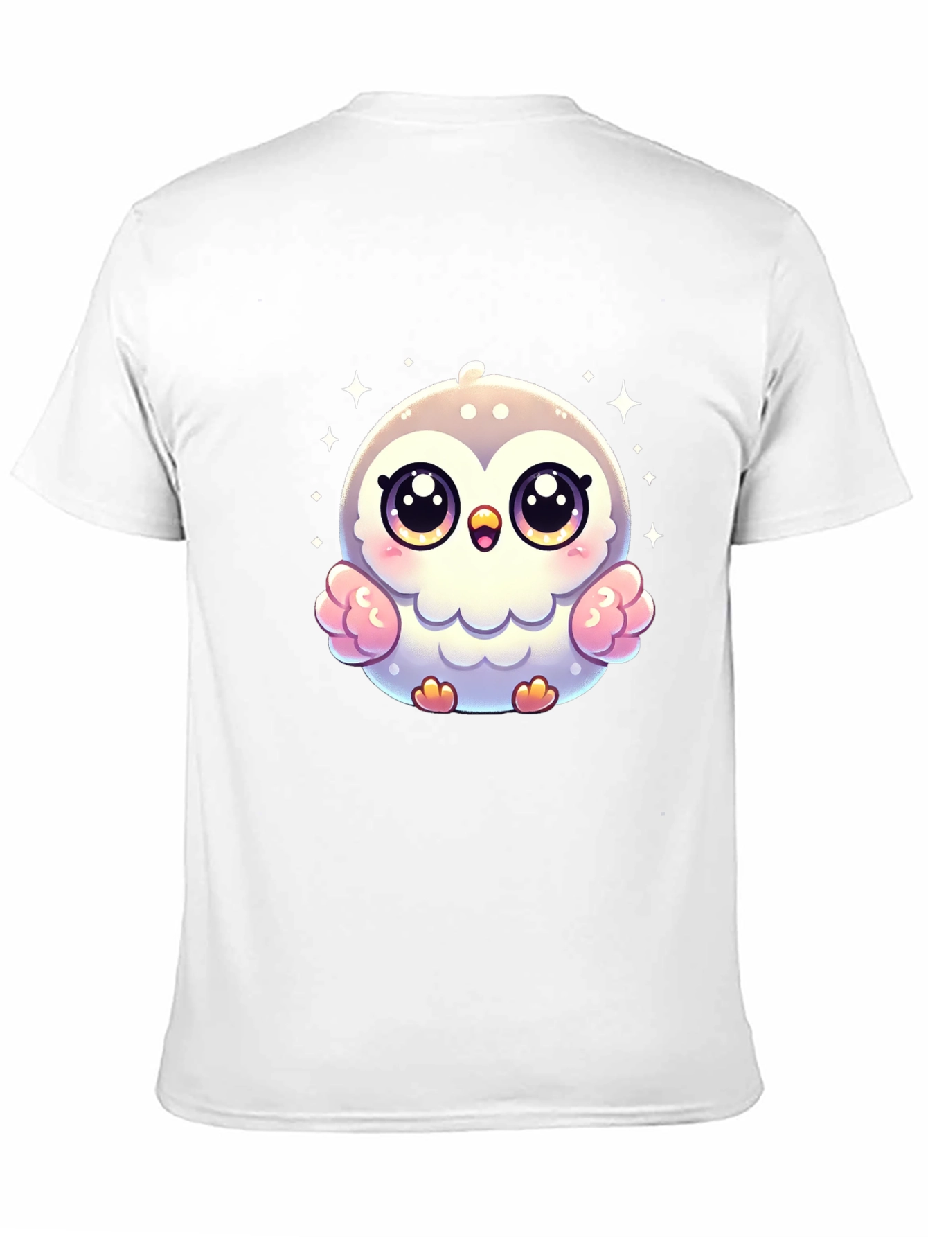 Black Cute Cartoon Owl Graphic Tee - Black view 11