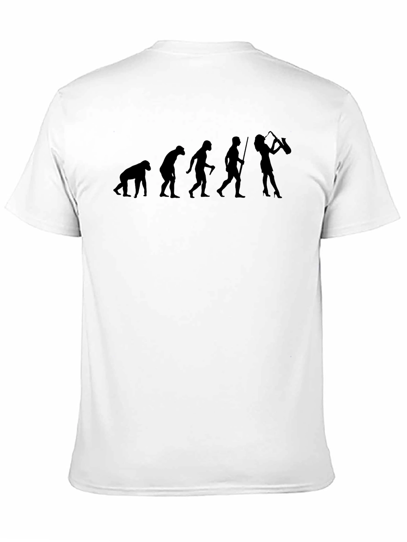 Black Evolution of Saxophone T-Shirt - Musician Tee view 11