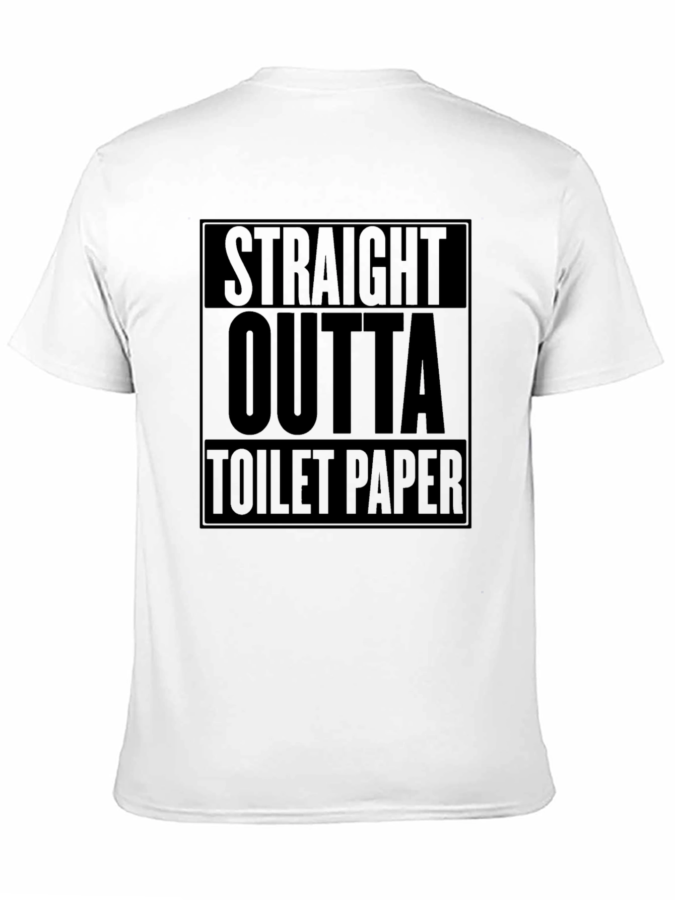 Black Straight Outta Toilet Paper Graphic Tee view 11