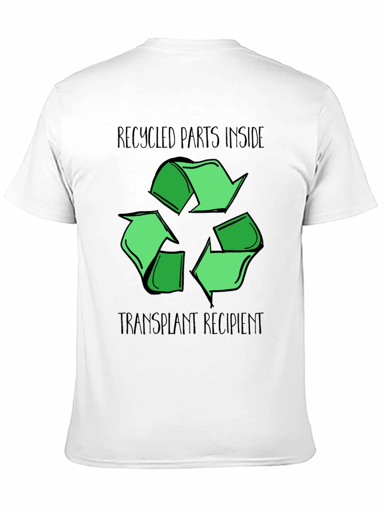 Black Recycled Parts Transplant Recipient Graphic Tee view 11
