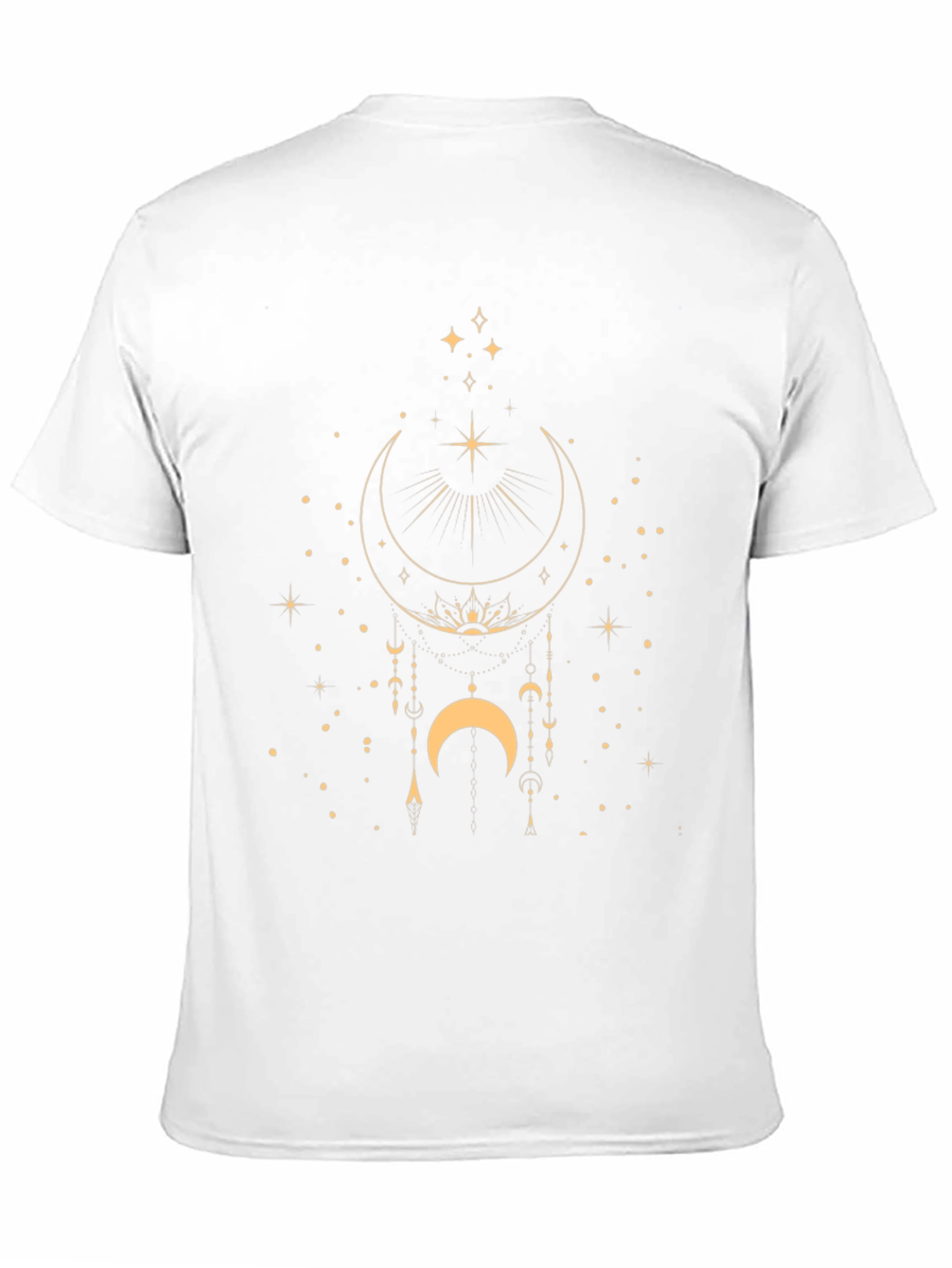 Black Celestial Moon & Stars Graphic Black T-Shirt view 11