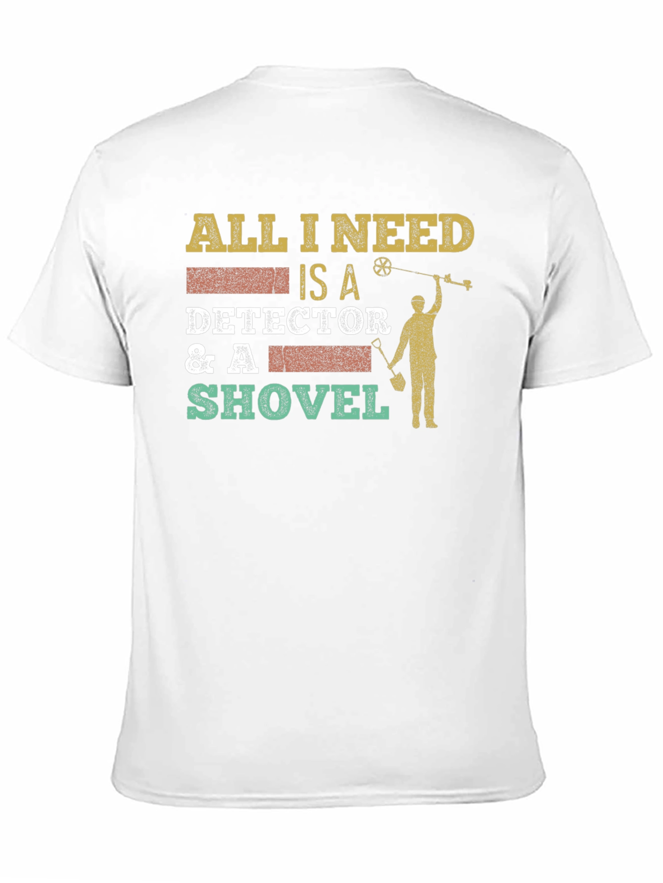 Black Detector & Shovel T-Shirt: Metal Detecting Apparel view 11