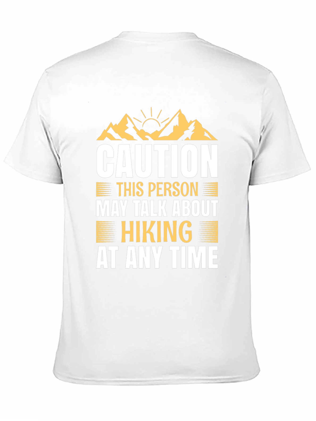 Black Caution: May Talk About Hiking T-Shirt view 11