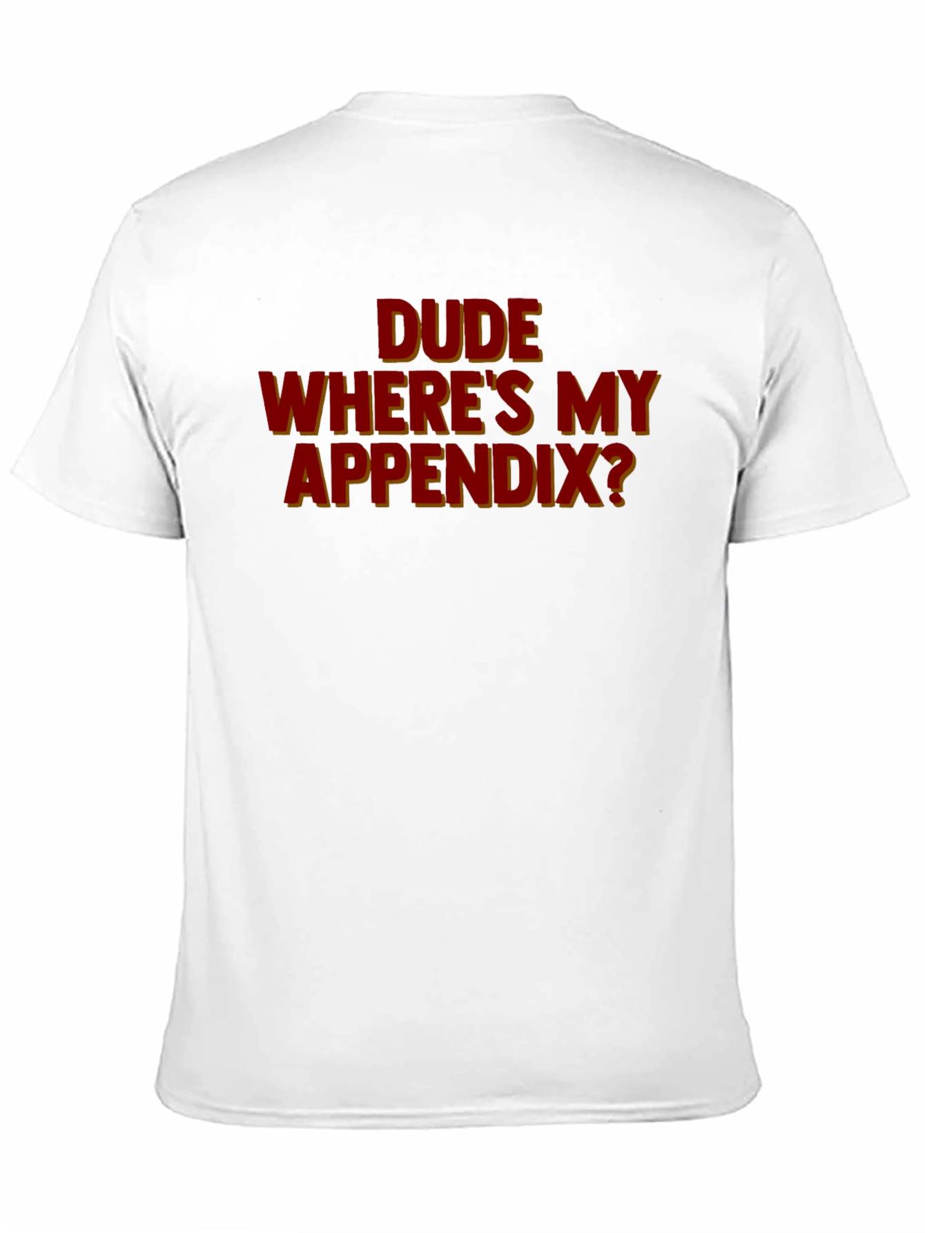 Black Dude Where's My Appendix? Graphic Tee - Humor Apparel view 11
