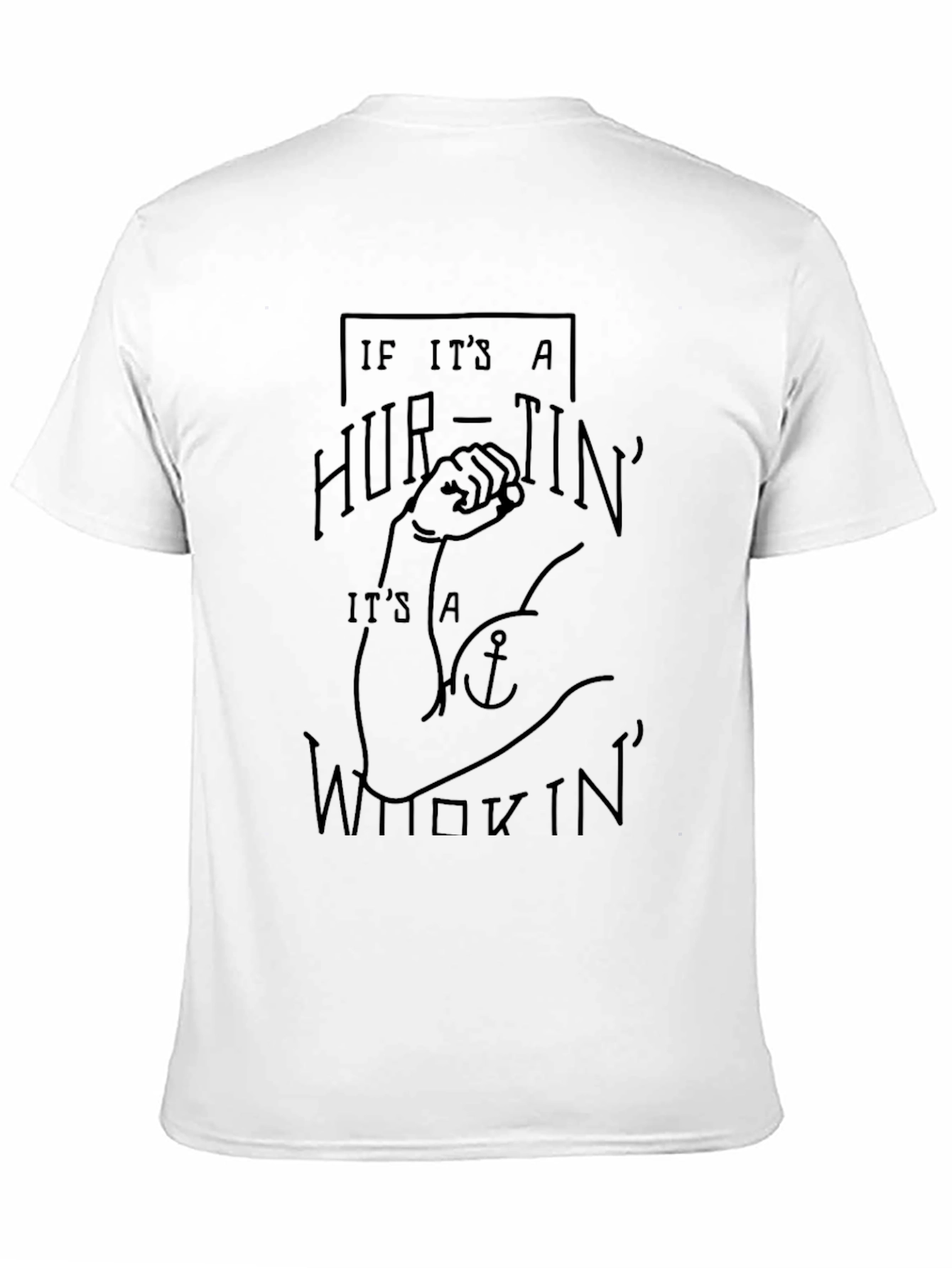 Black Hurtin' Whookin' T-Shirt - Black Graphic Tee view 11
