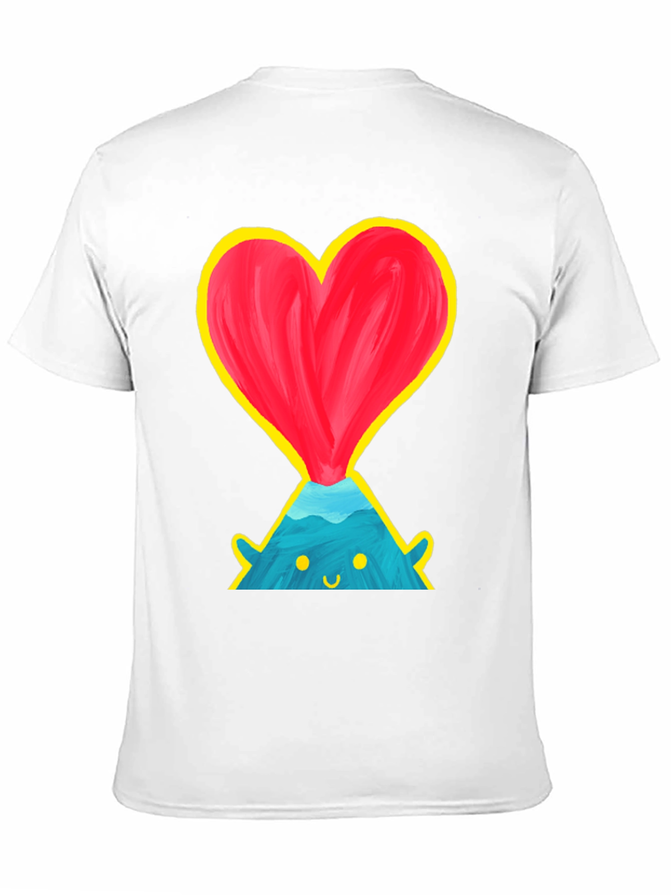 Black Volcano Heart T-Shirt - Erupting Love view 11