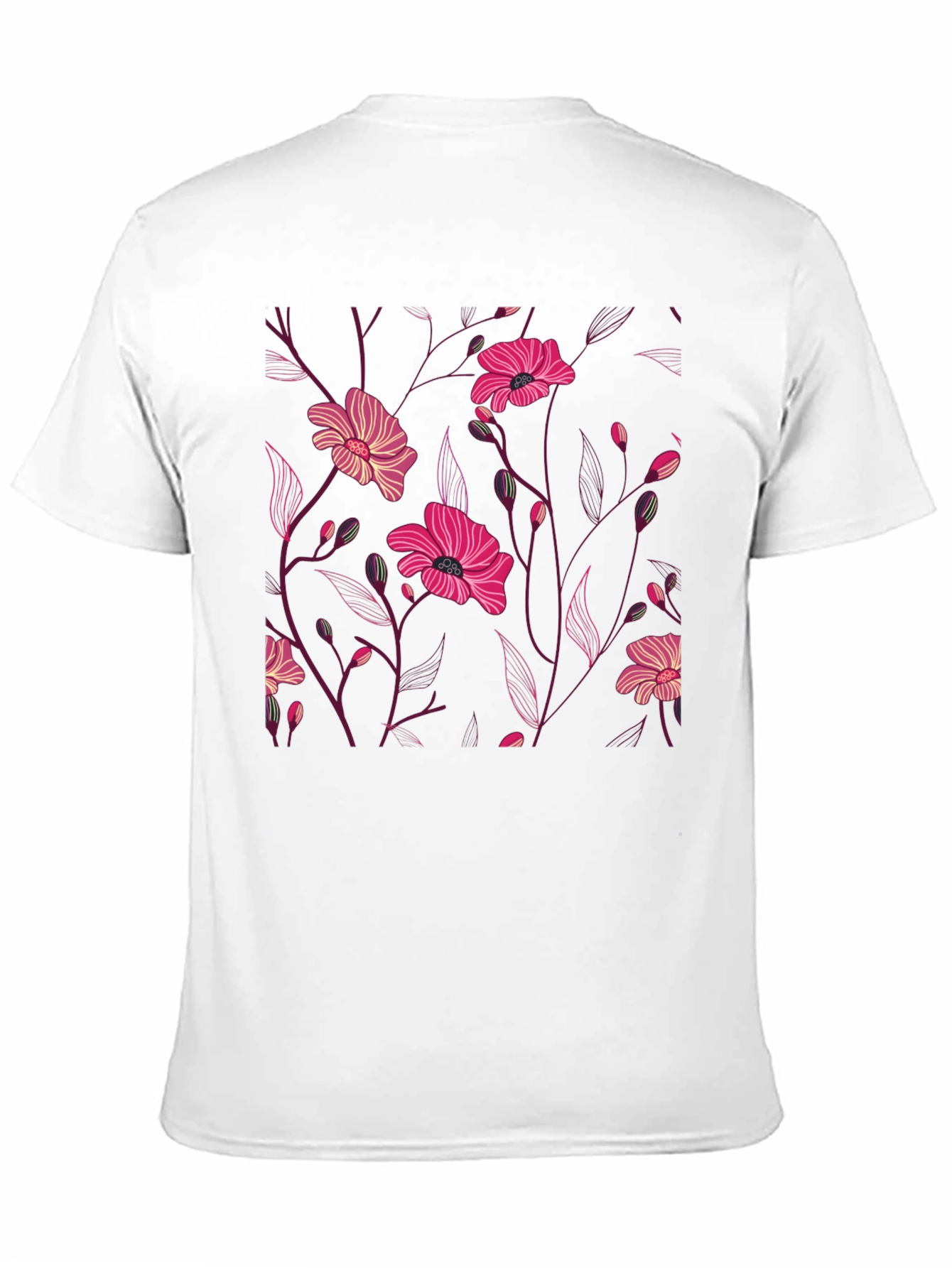 Black Floral Print Black T-Shirt view 11