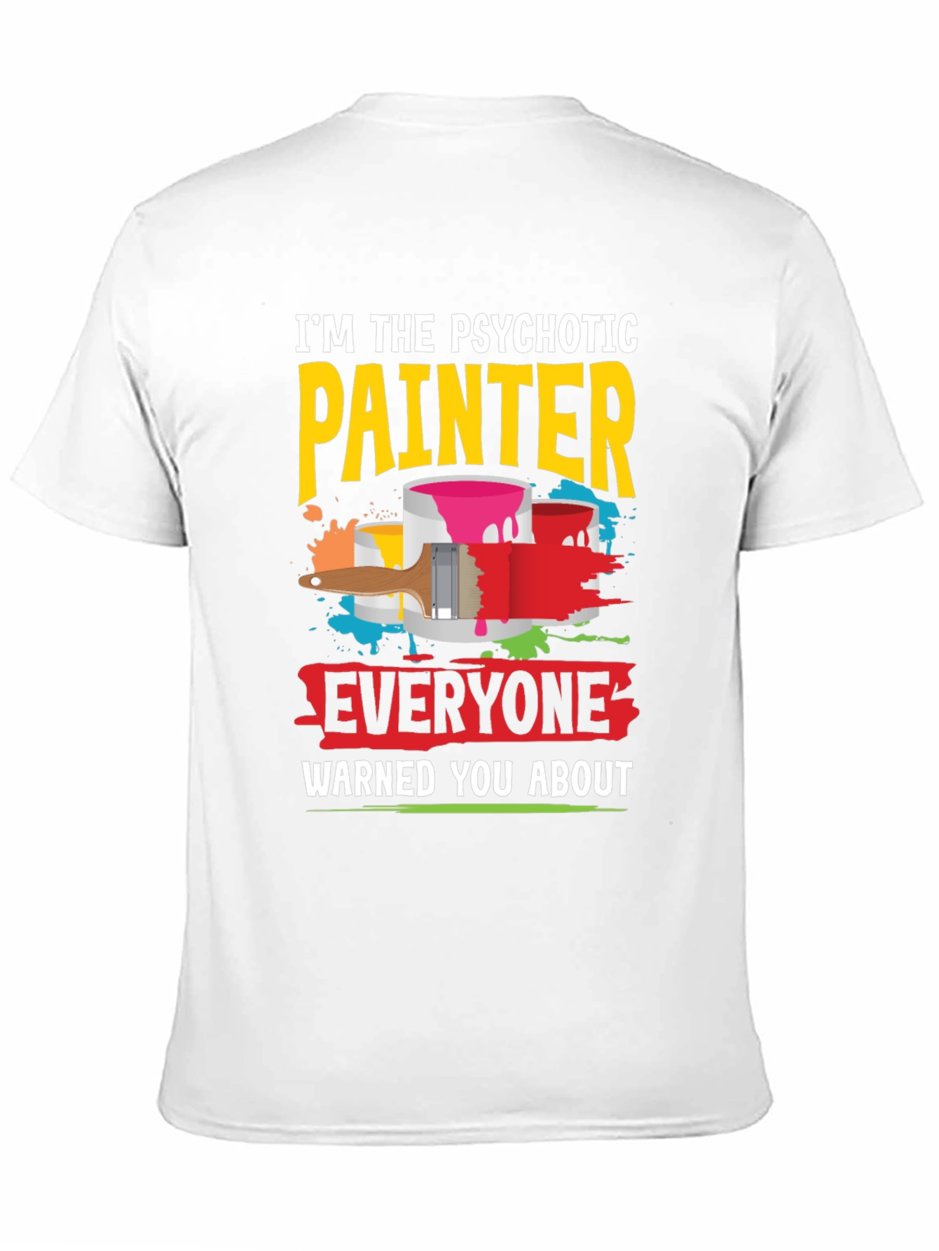 Black Psychotic Painter Graphic Tee view 11