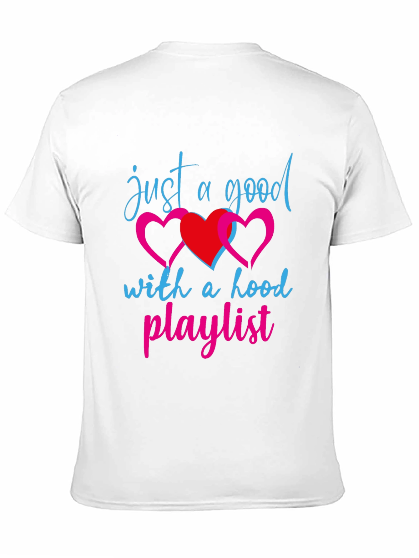 Black Good with Hood Playlist Black T-Shirt view 11