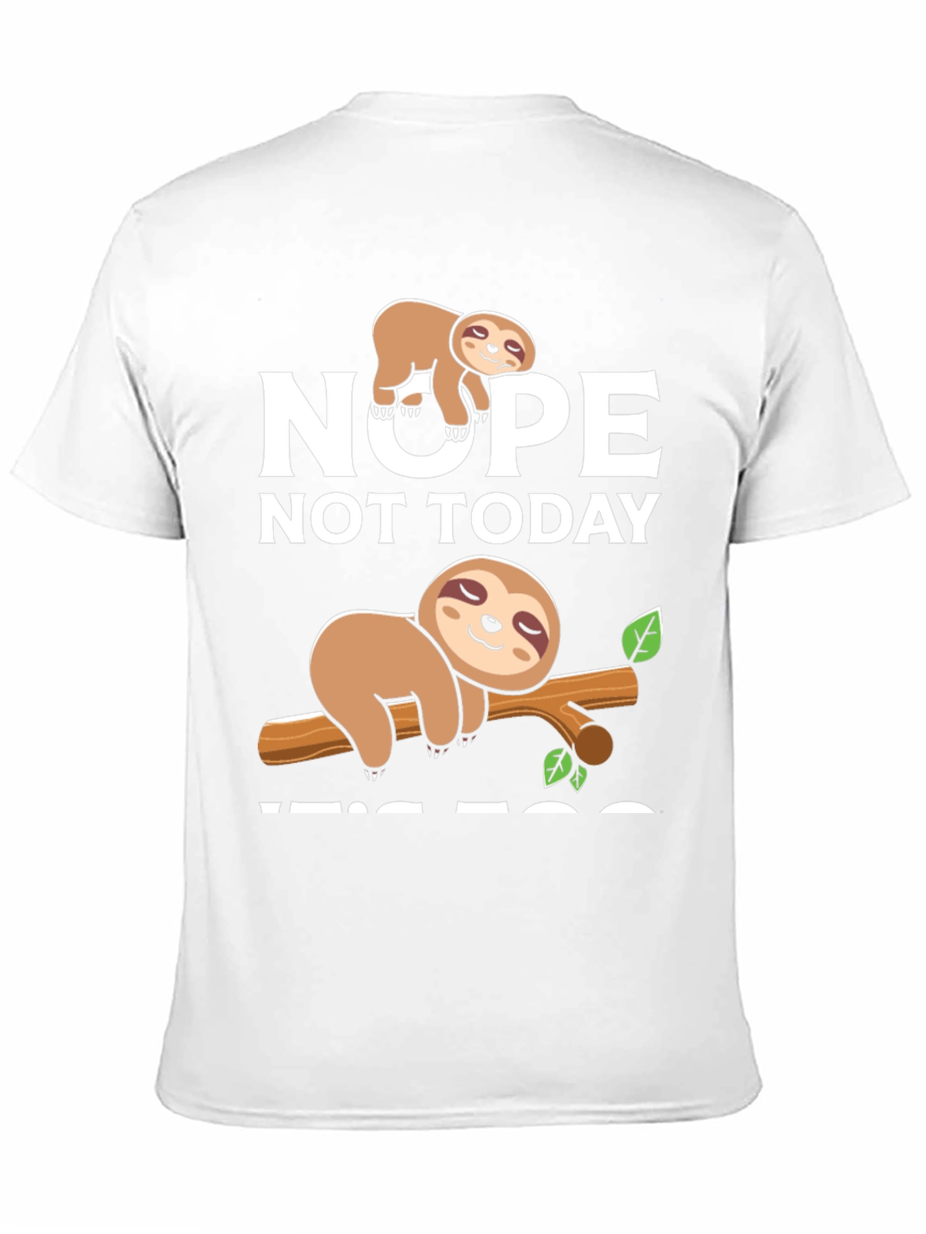 Black Nope Not Today Sloth Graphic Tee - Comfort & Style view 11