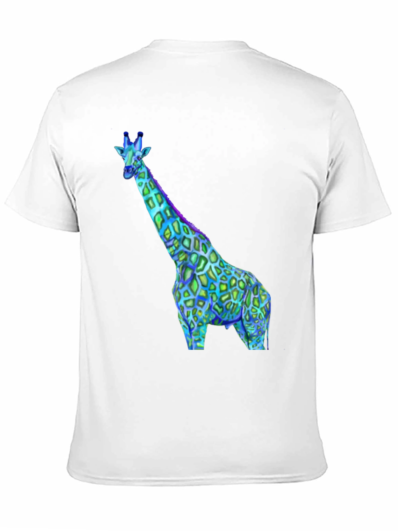 Black Neon Giraffe Graphic Tee - Black Crewneck Shirt view 11