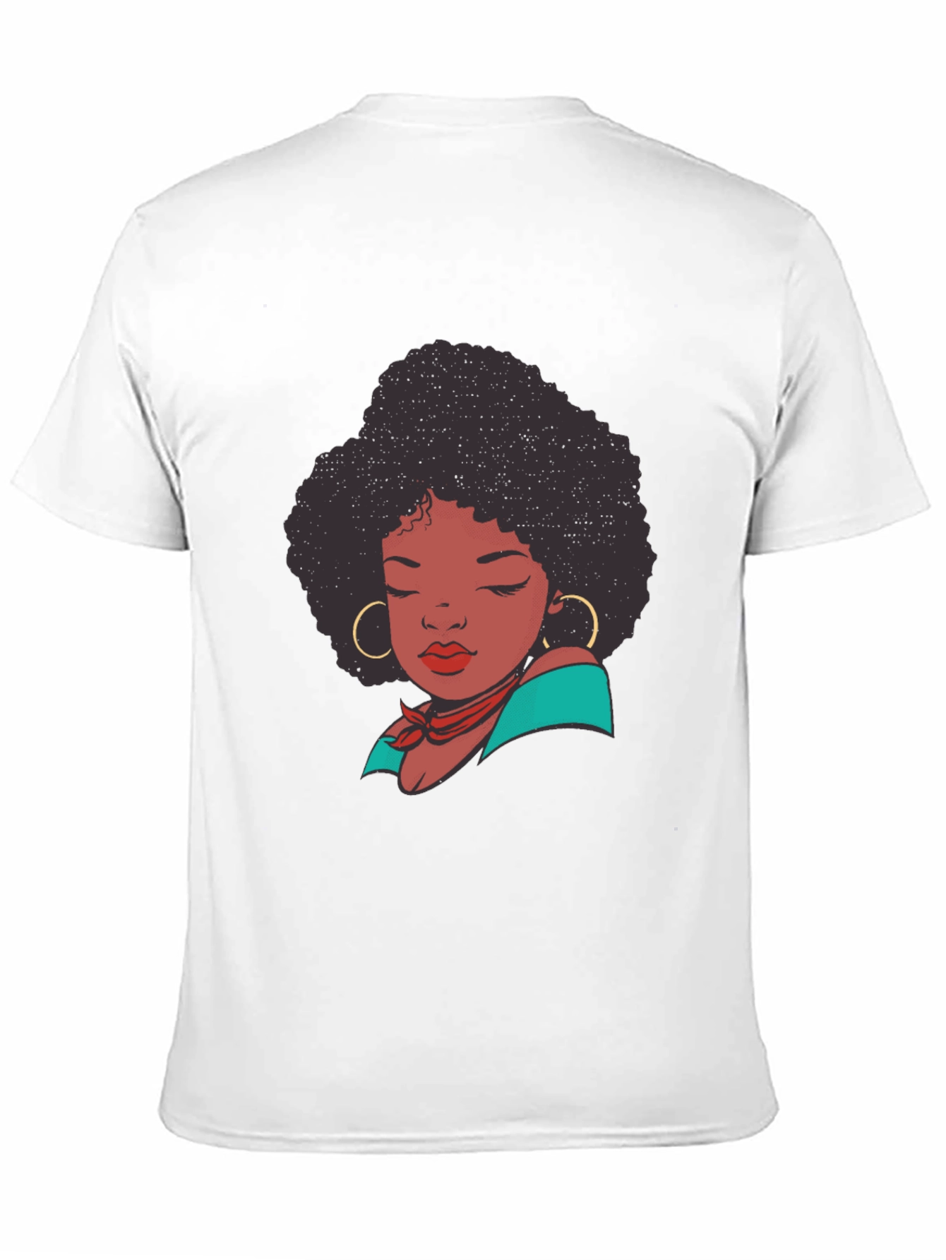 Black Afro Woman Graphic T-Shirt - Stylish Casual Tee view 11