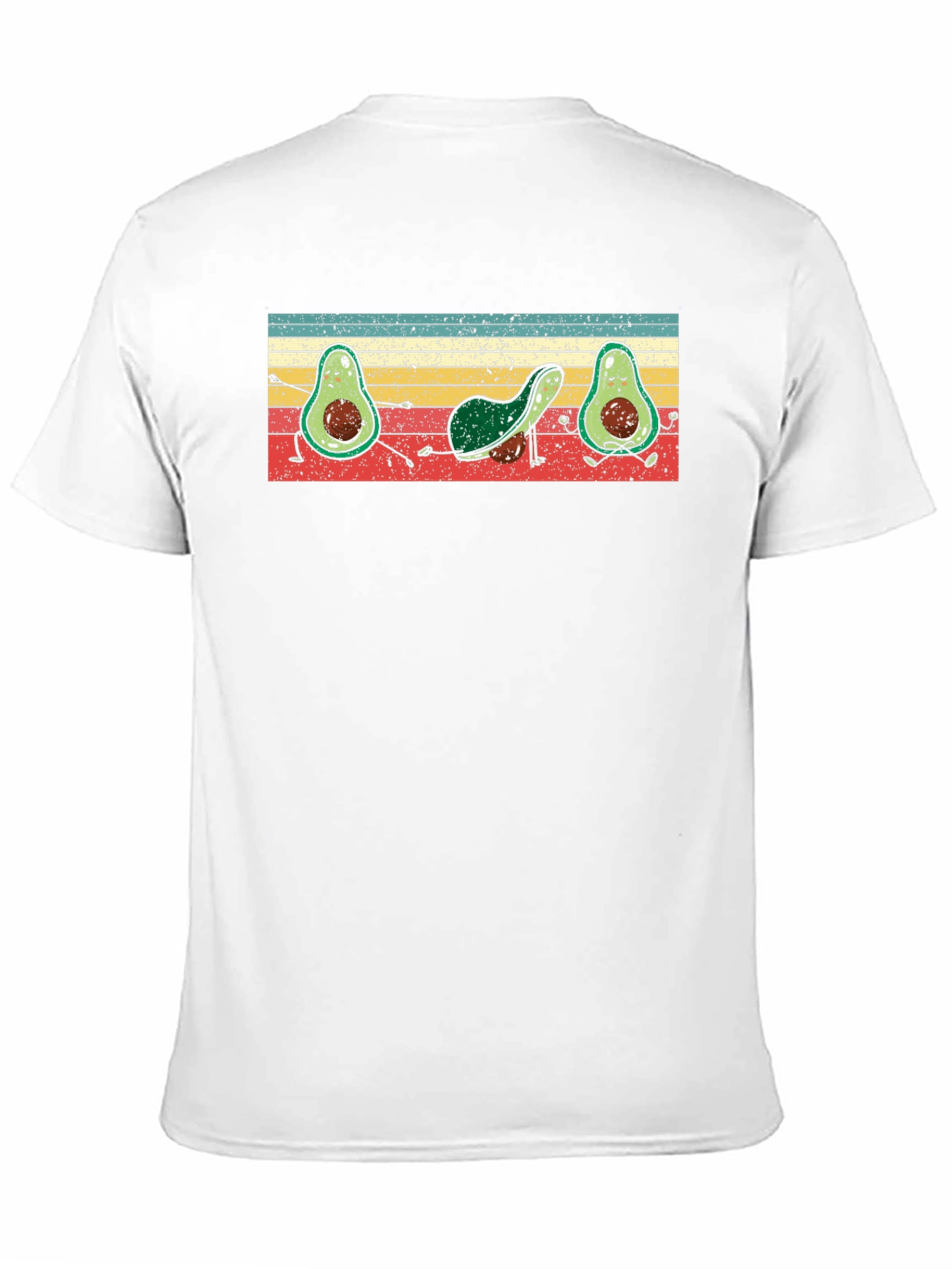 Black Retro Avocado Yoga T-Shirt view 11