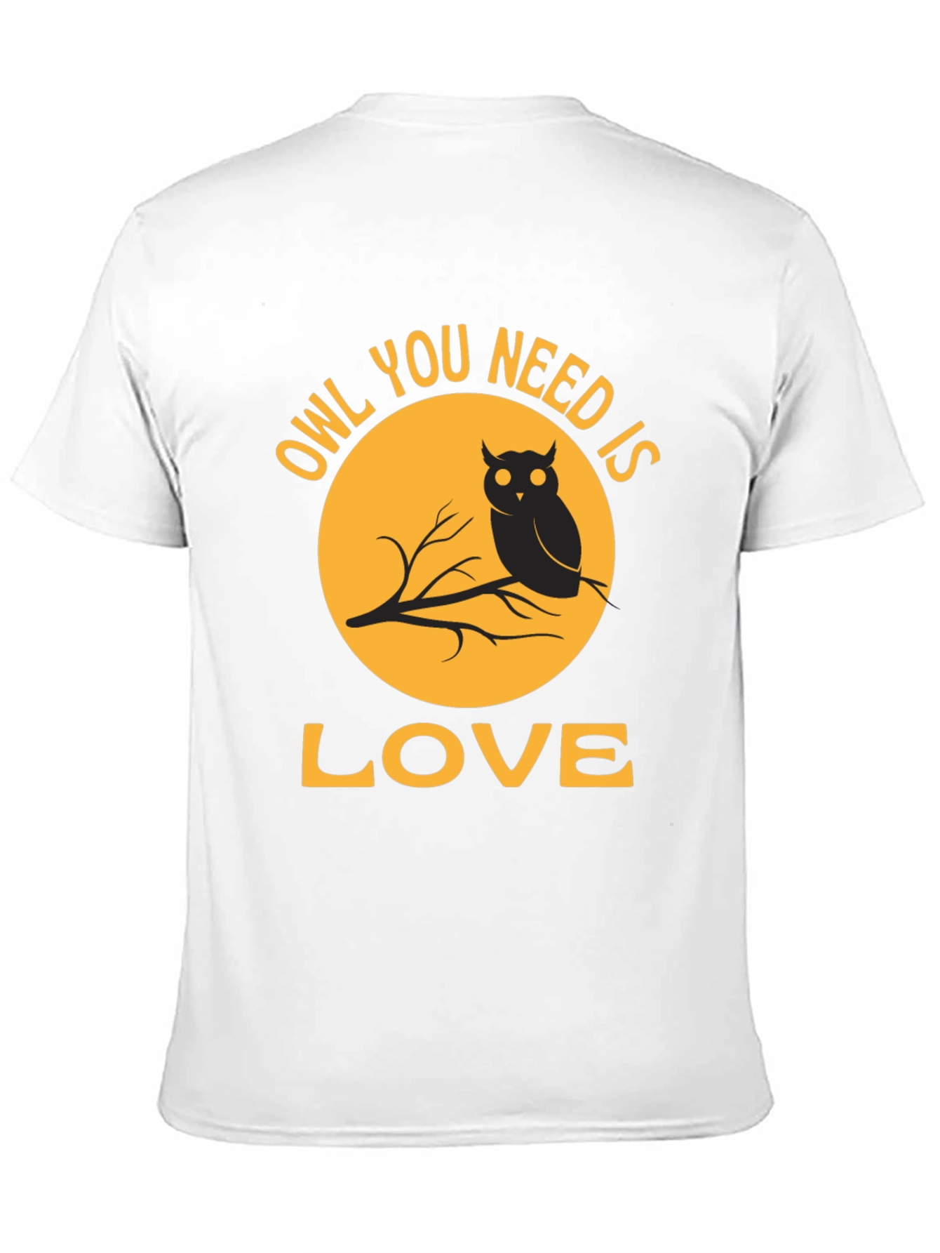 Black Owl You Need Is Love T-Shirt - Black view 11