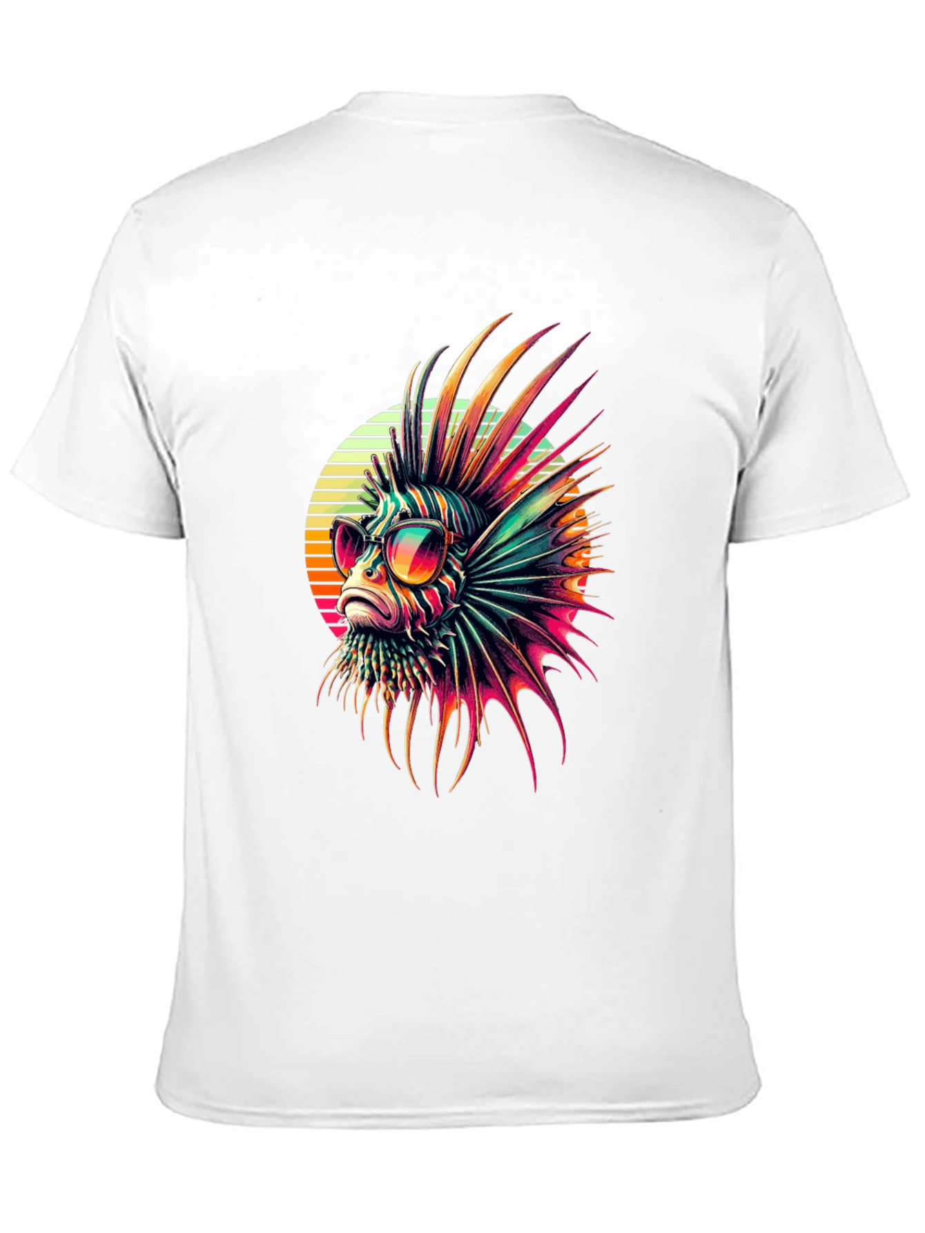 Black Cool Lionfish T-Shirt view 11