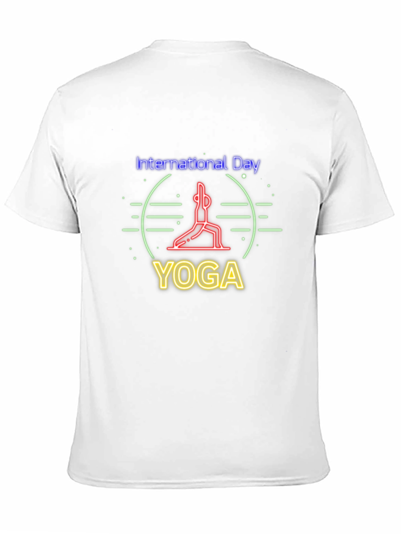 Black International Yoga Day T-Shirt - Black view 11