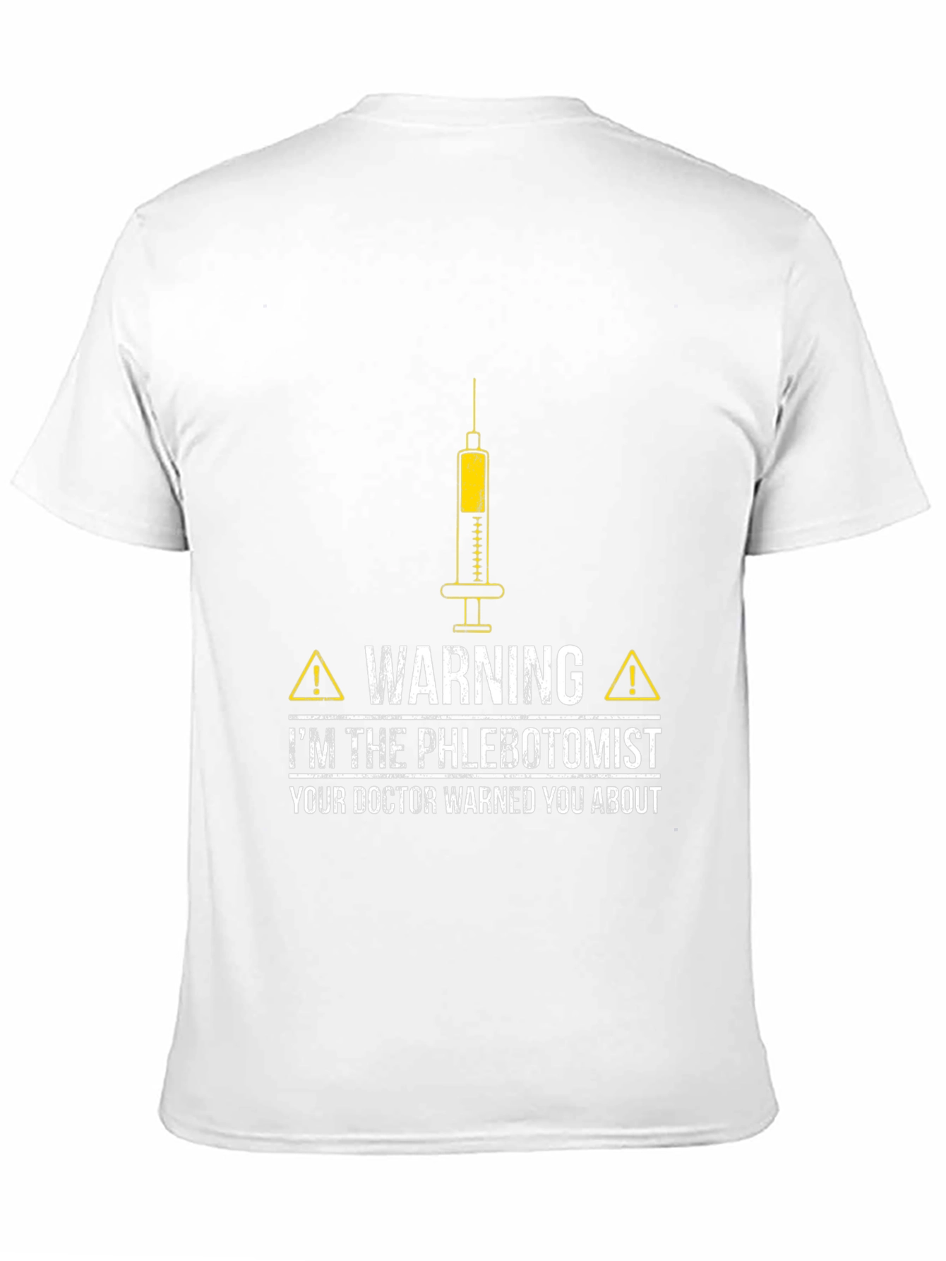 Black Phlebotomist Warning Graphic T-Shirt - Black view 11